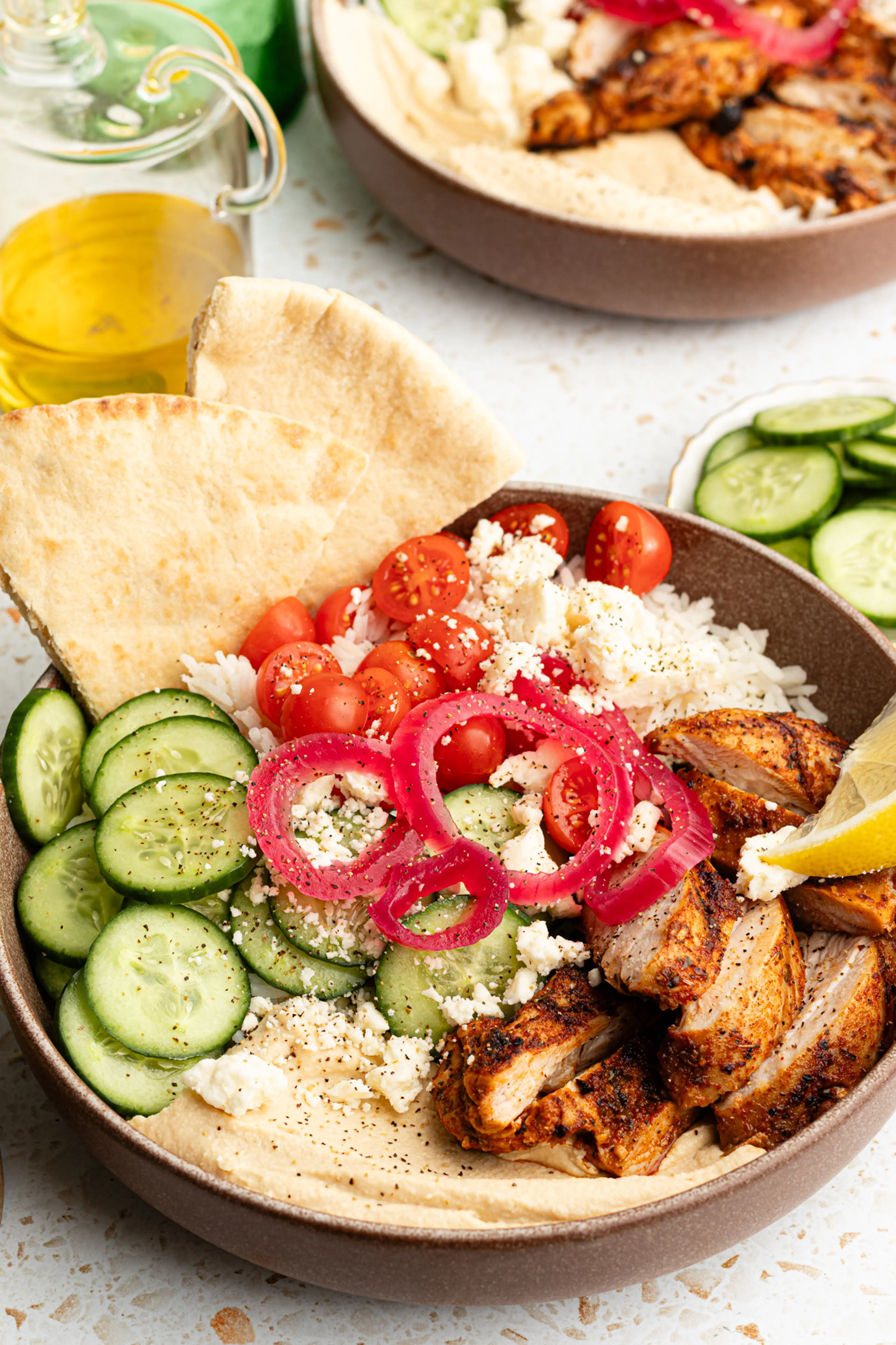 Easy Hummus Chicken Bowls