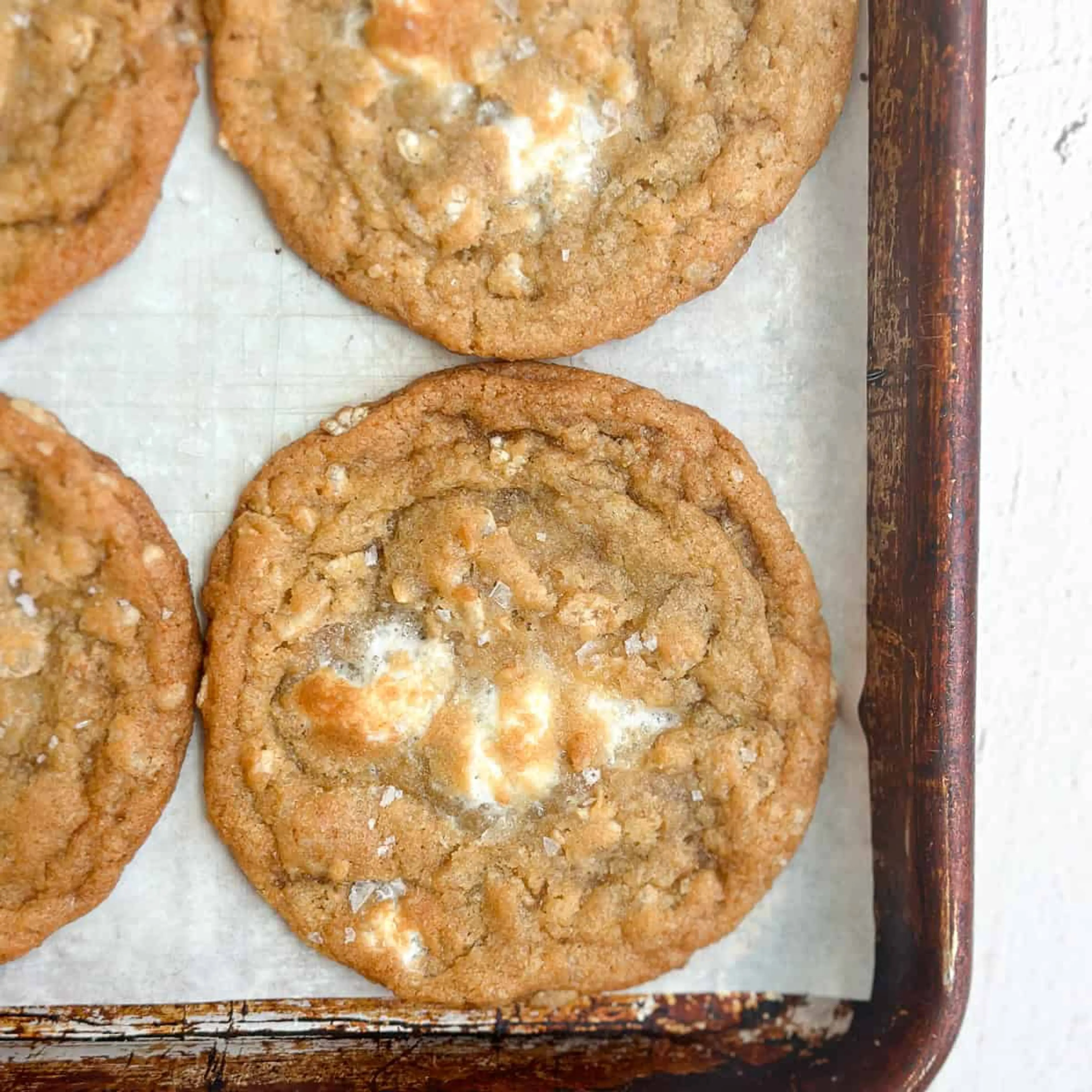 Marshmallow Crispy Rice Cookies