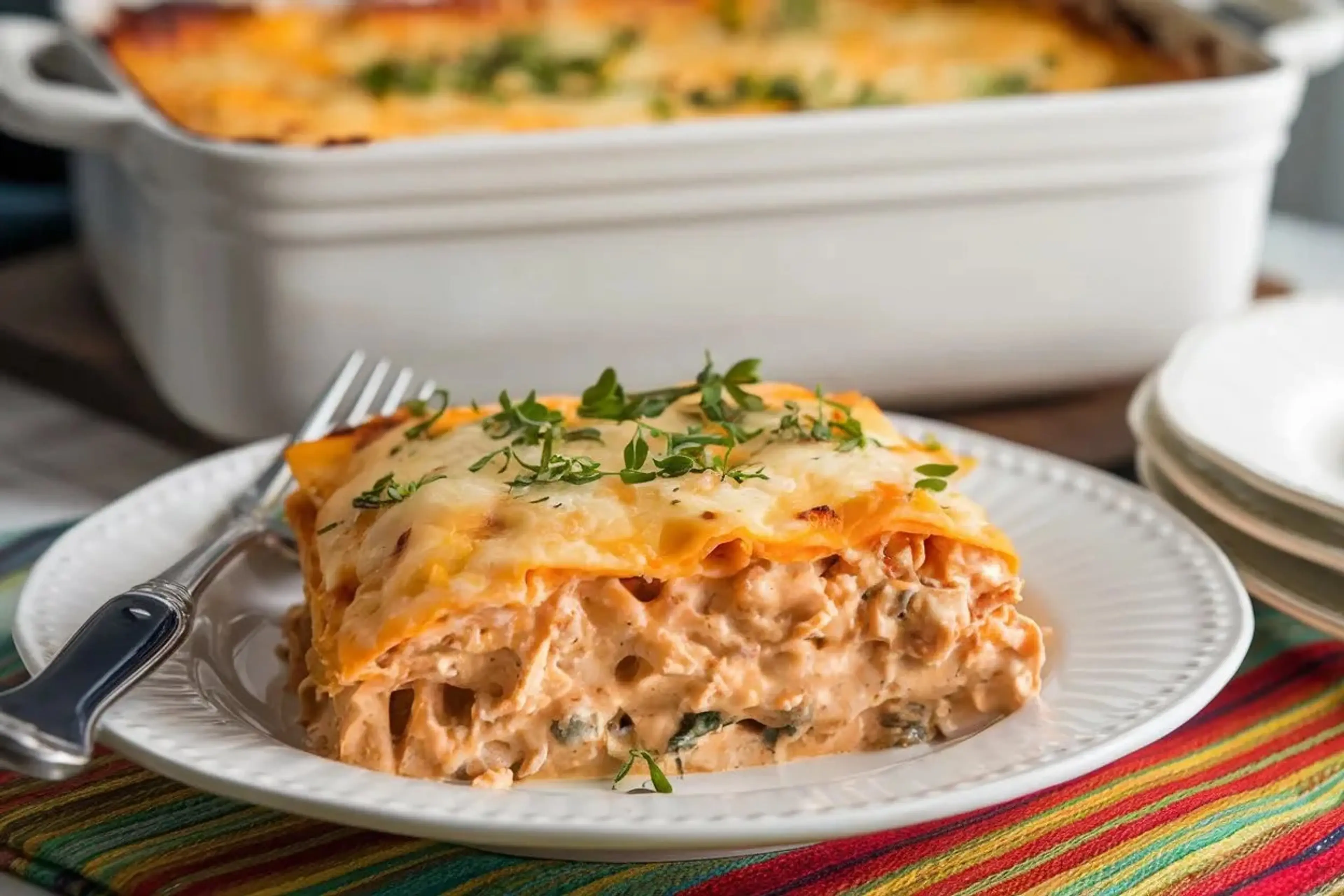 Creamy Chicken Enchilada Casserole