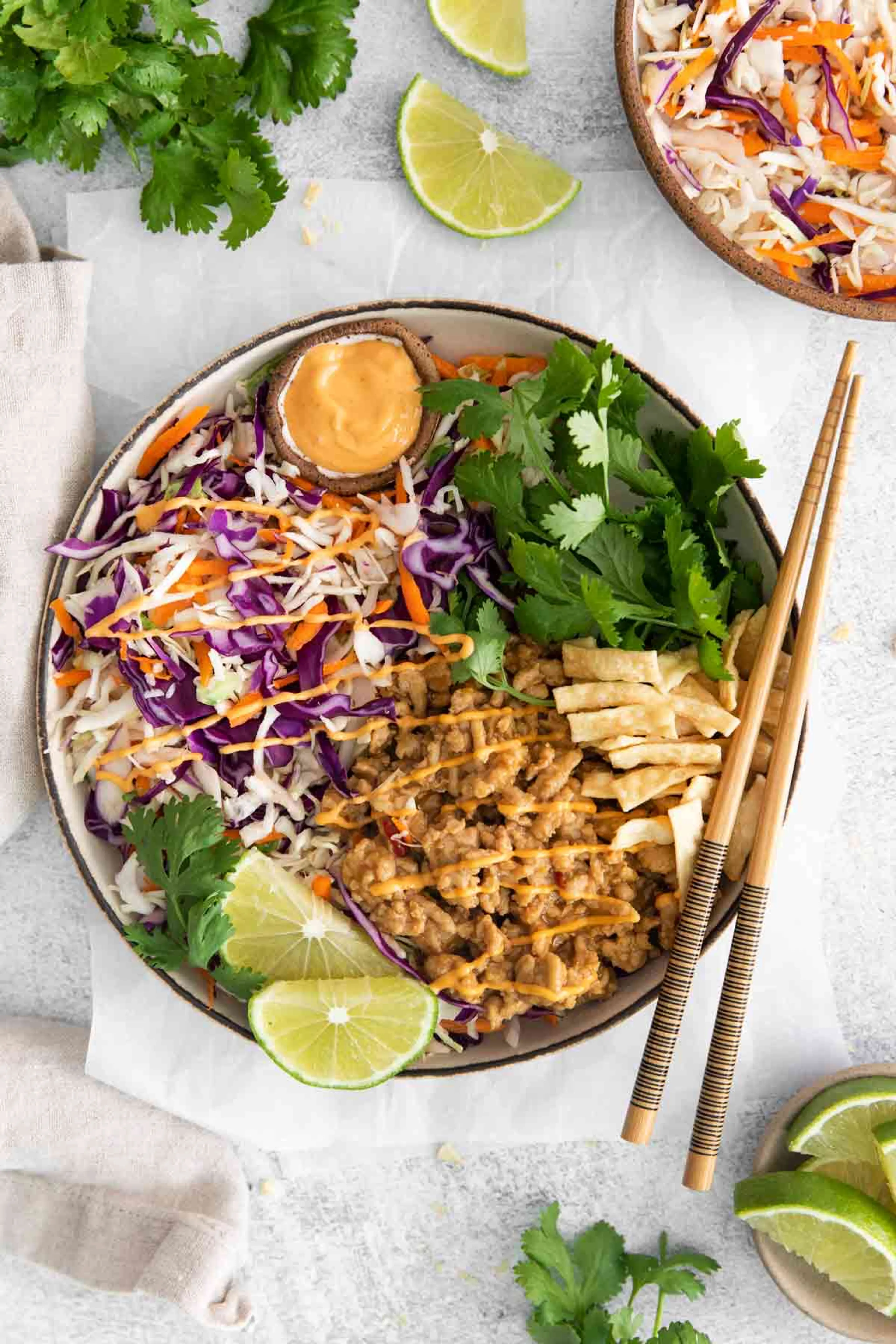 Chicken Wonton Taco Bowl