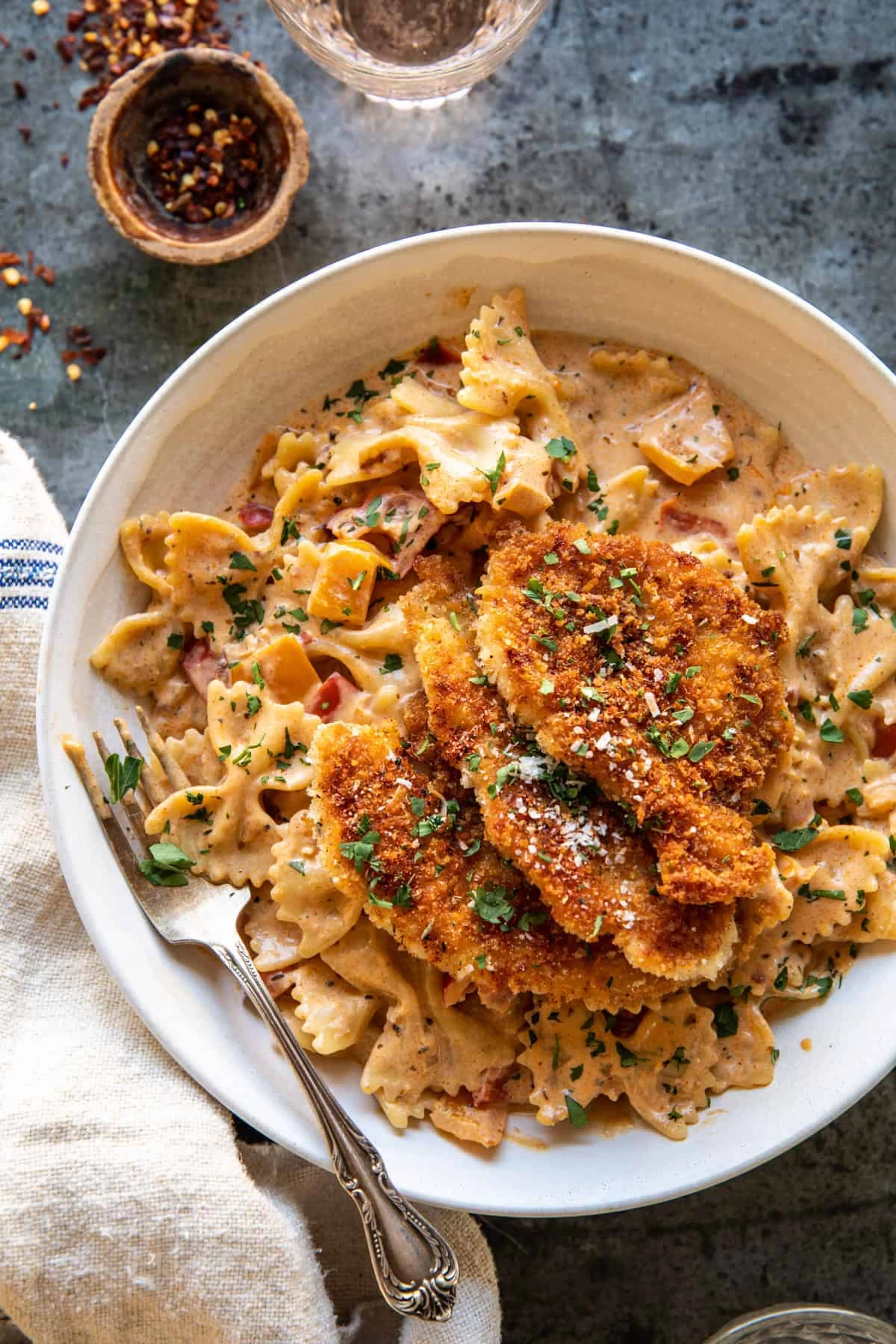 Southern Style Creamy Parmesan Chicken Pasta