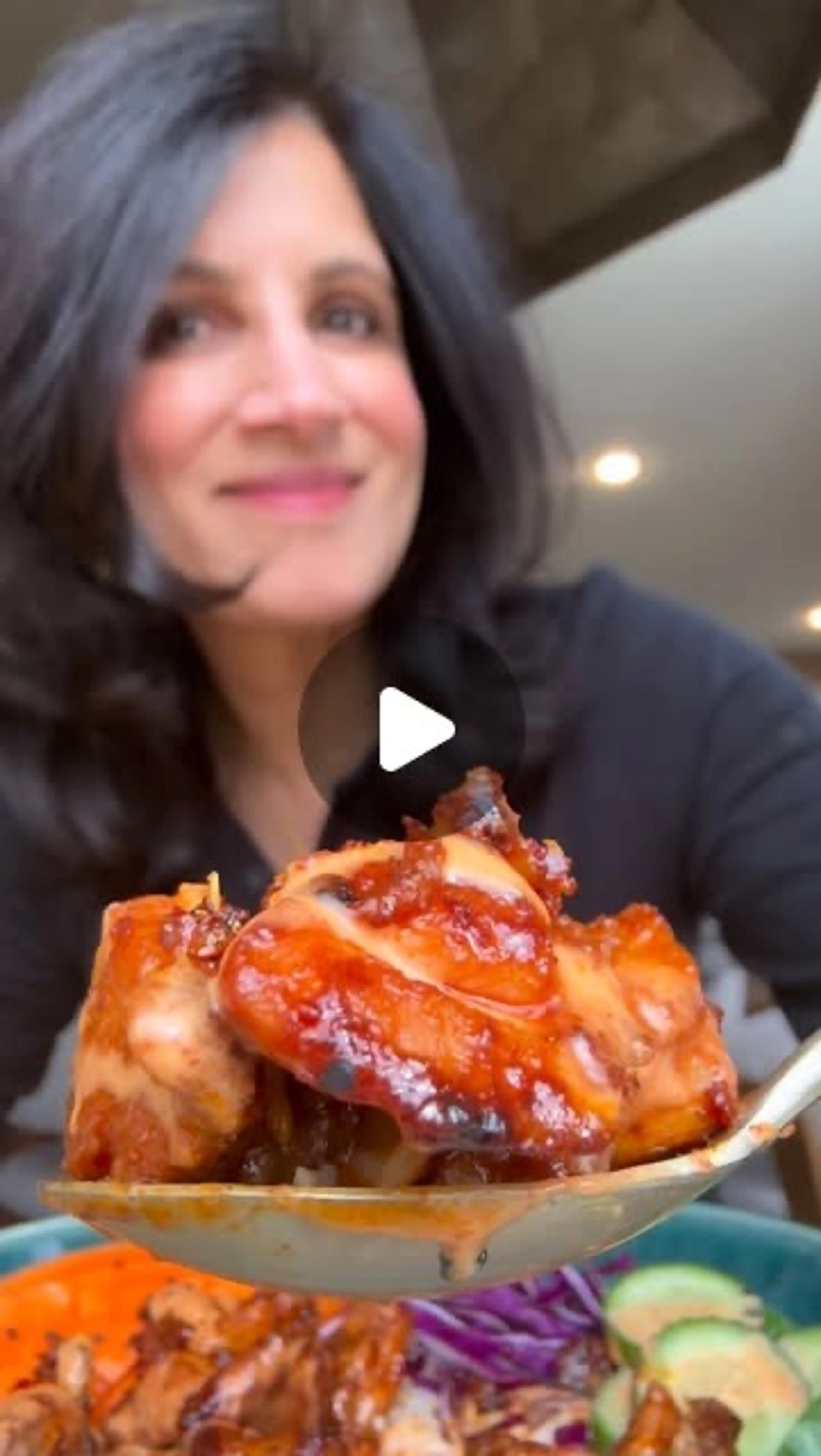 Korean Barbecue Chicken Over Rice with a Carrot Slaw