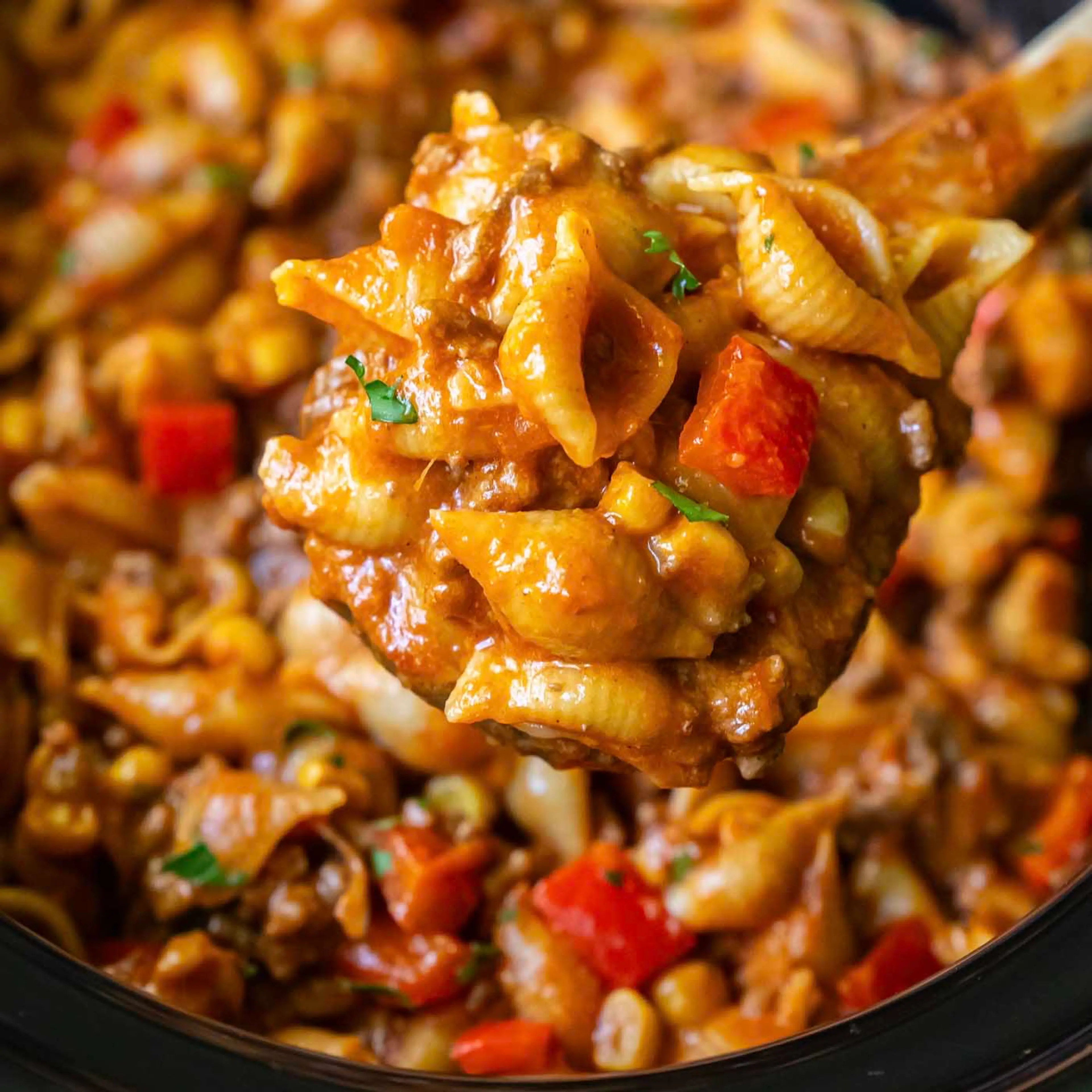 Easy Slow Cooker Taco Pasta