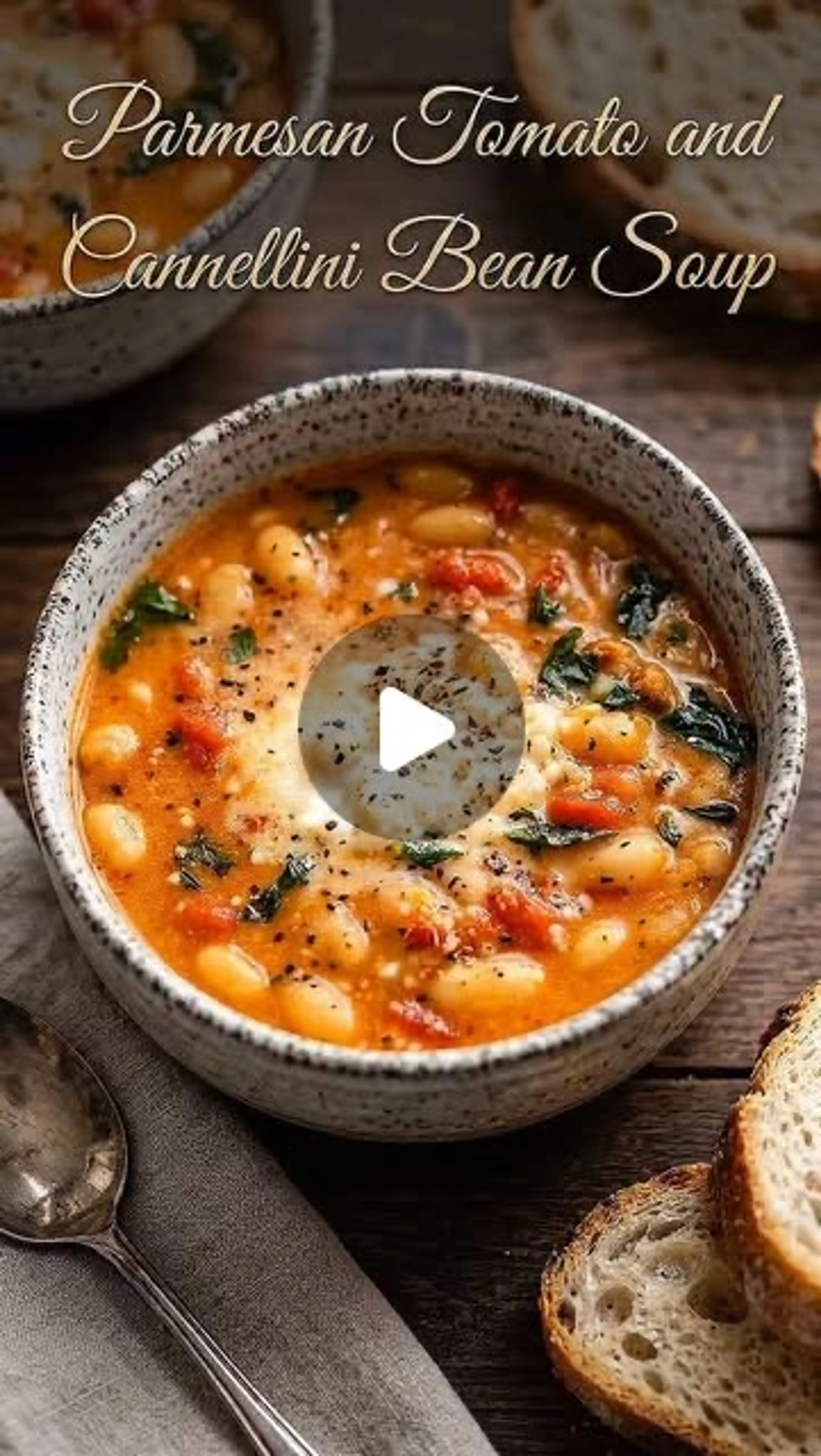 Parmesan Tomato & Cannellini Bean Soup