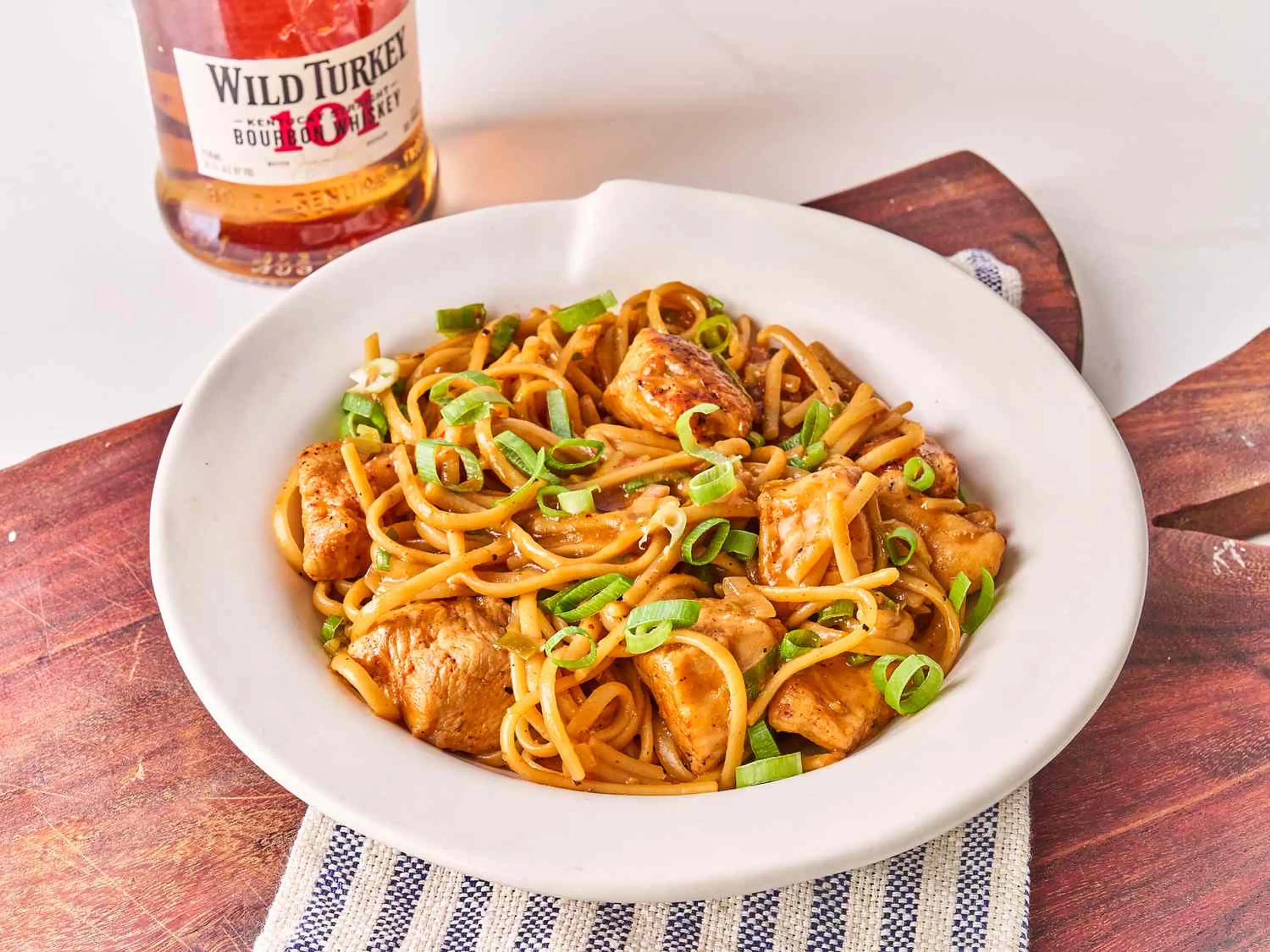 One Pan Tipsy Chicken and Noodles