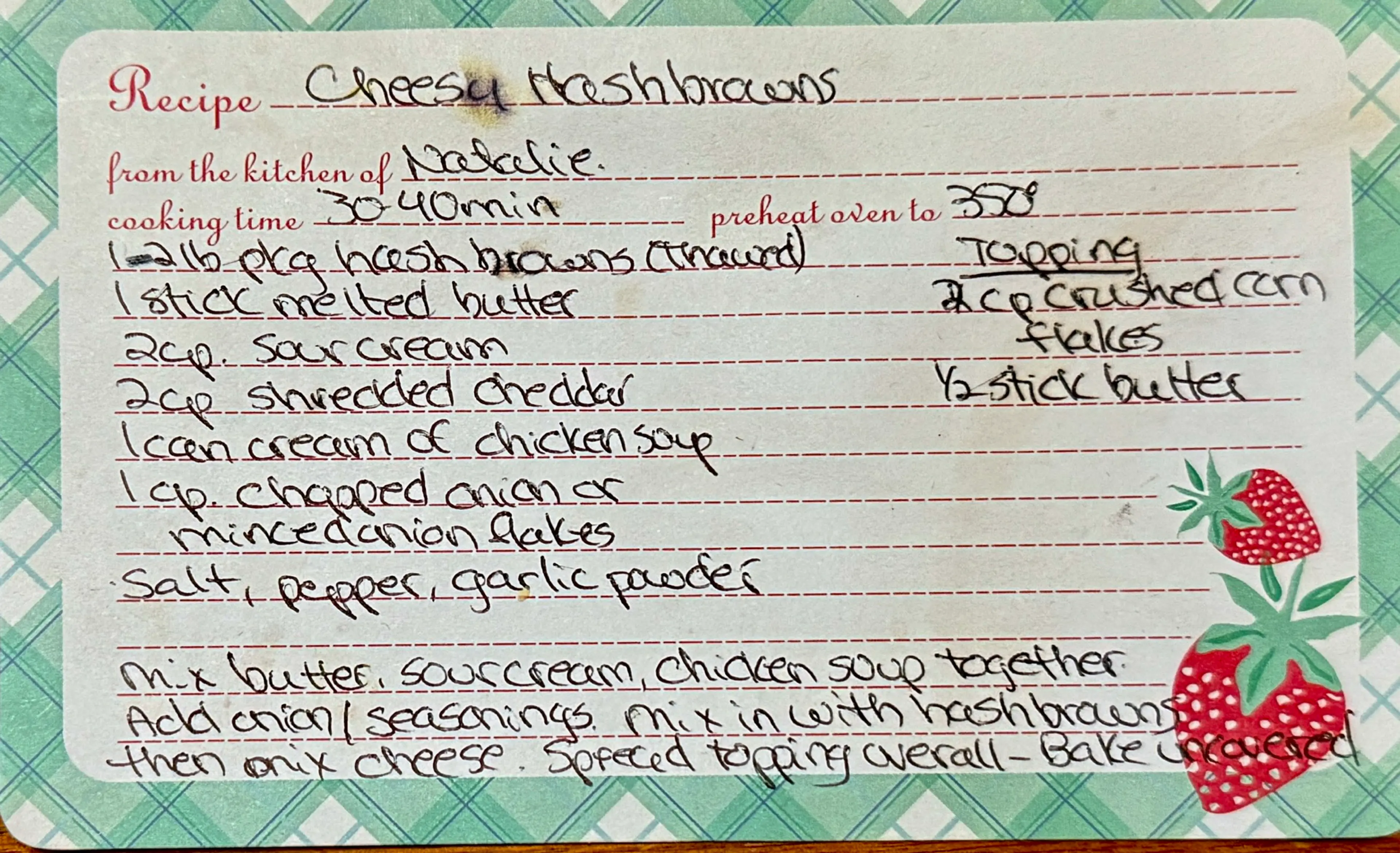 Cheesy Hashbrown casserole