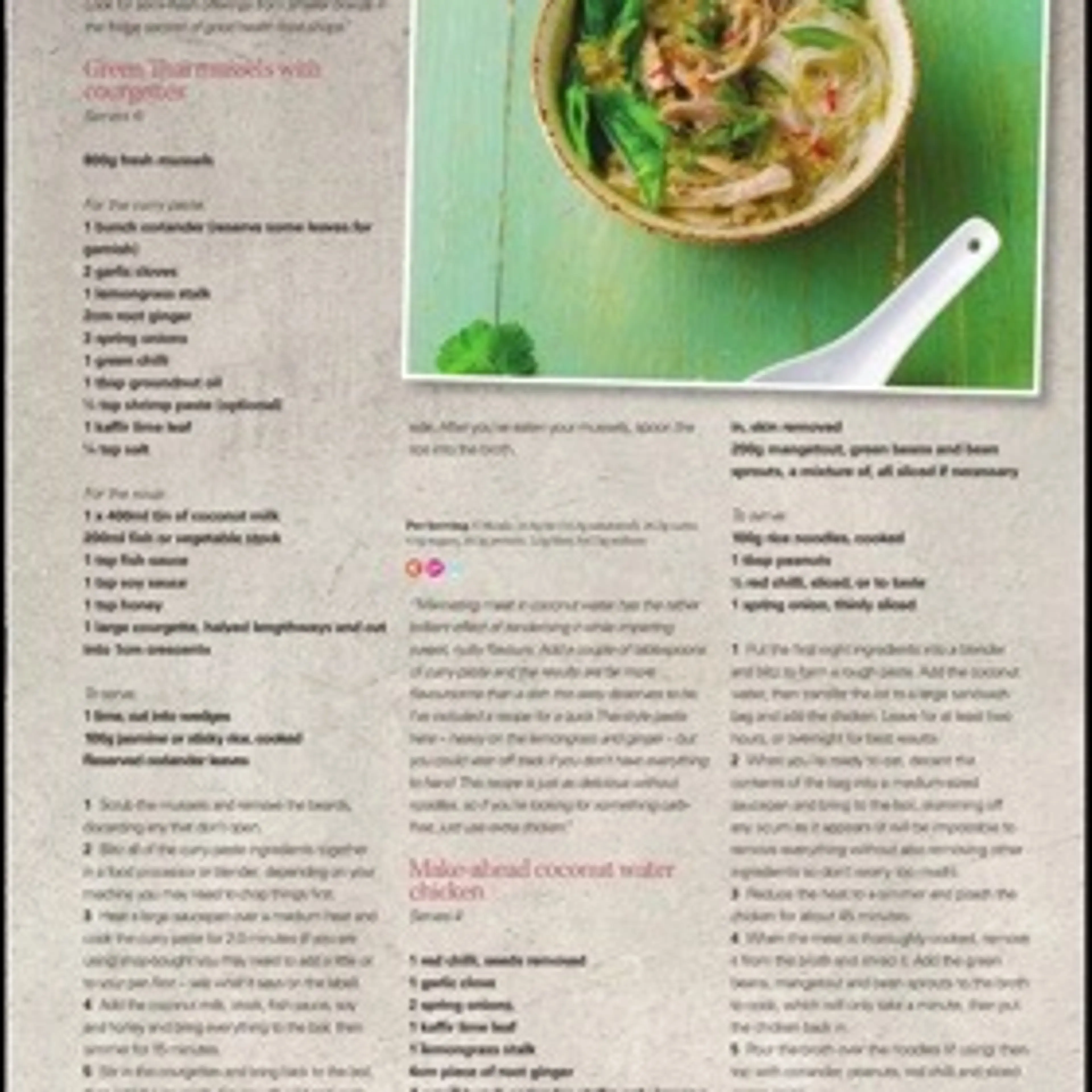 Make-ahead coconut water chicken