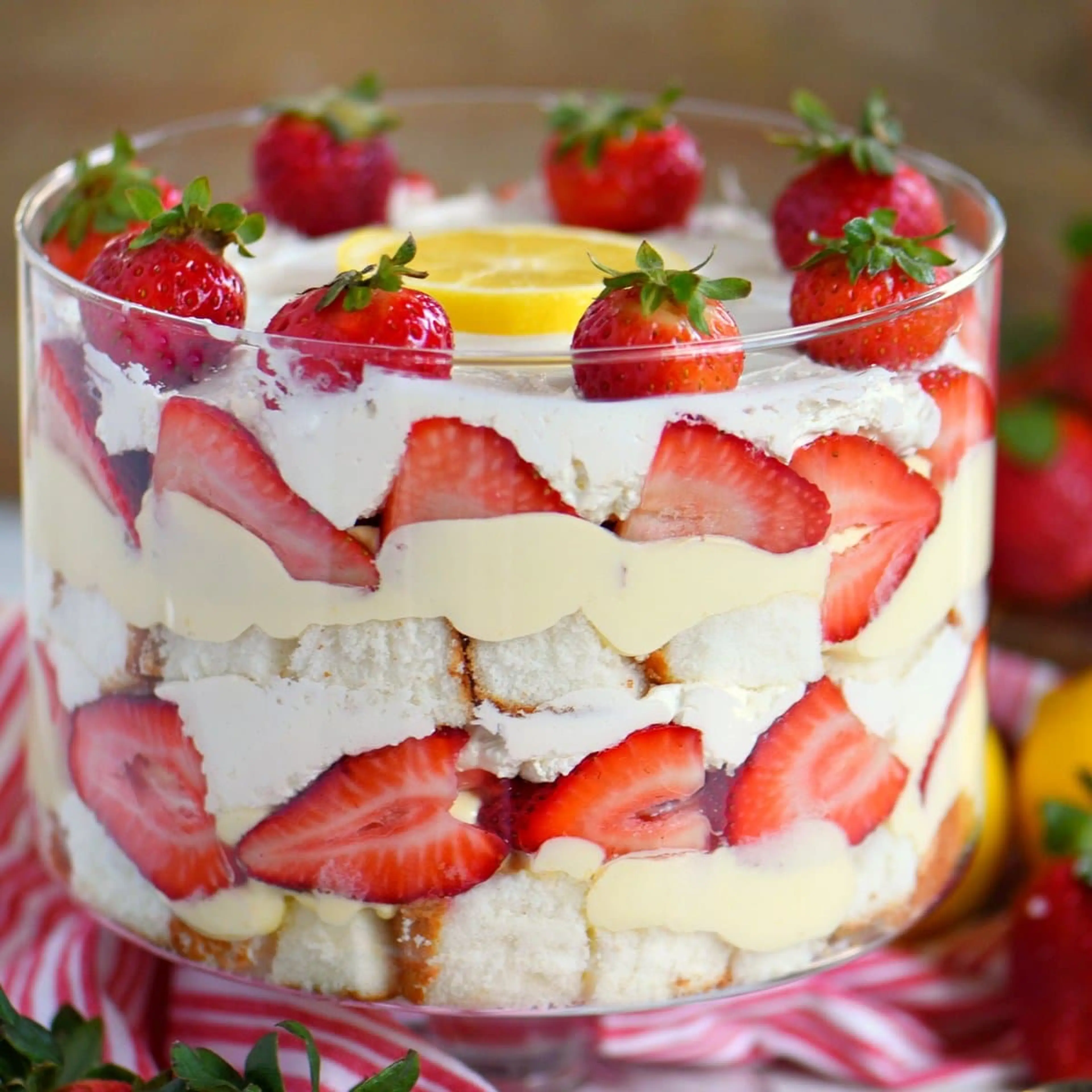 Lemon Strawberry Trifle