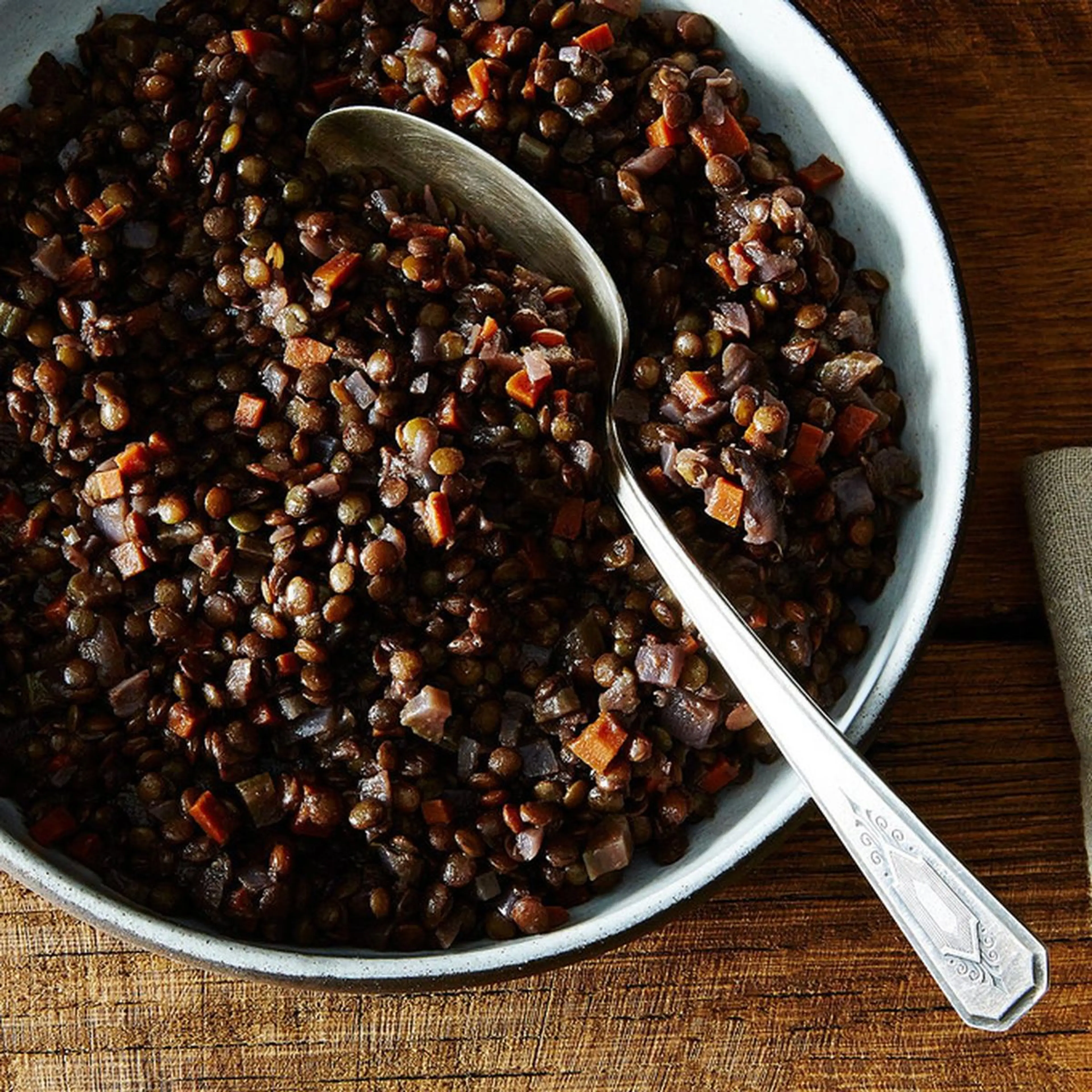 Judy Rodgers' Lentils Braised in Red Wine