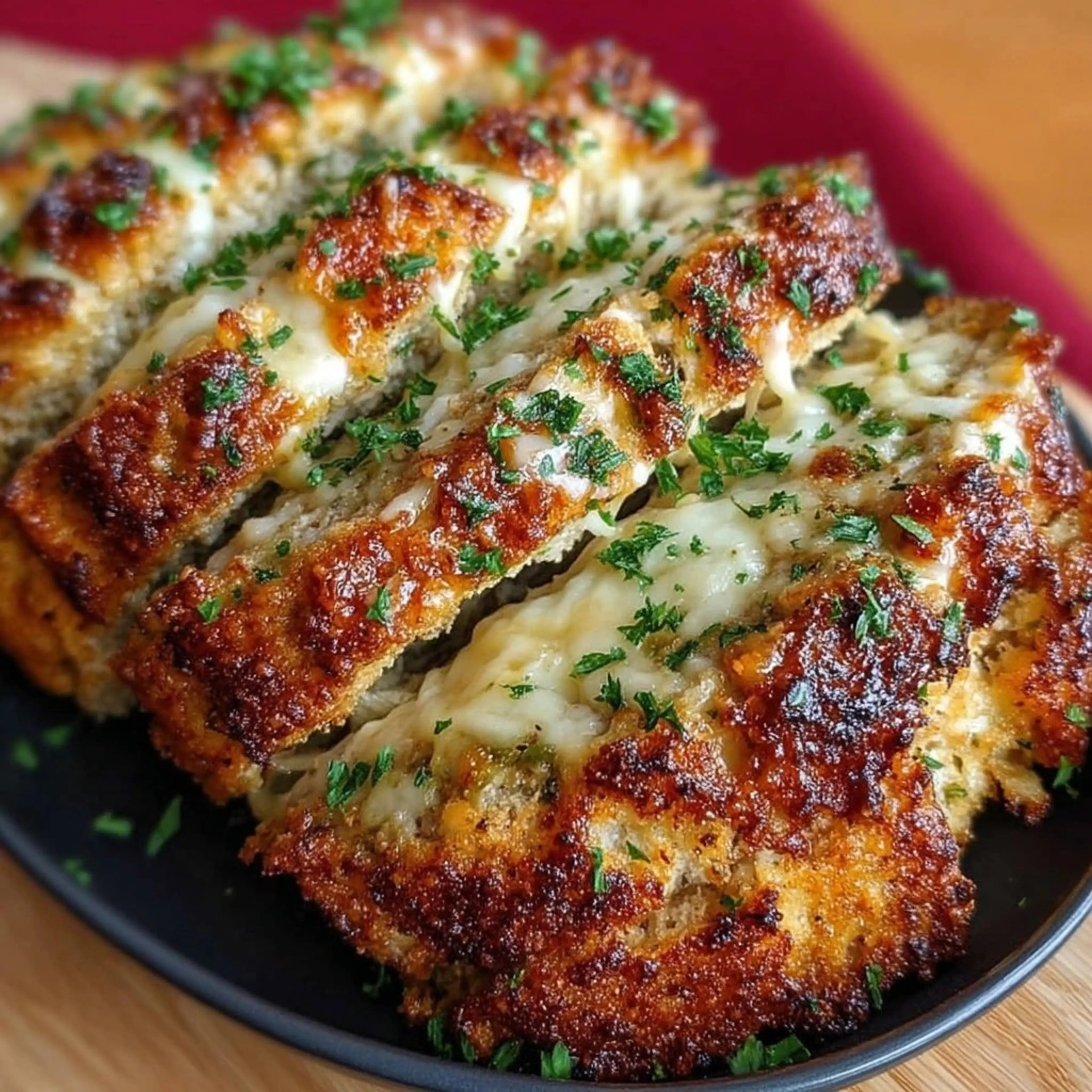 Garlic Parmesan Chicken Meatloaf