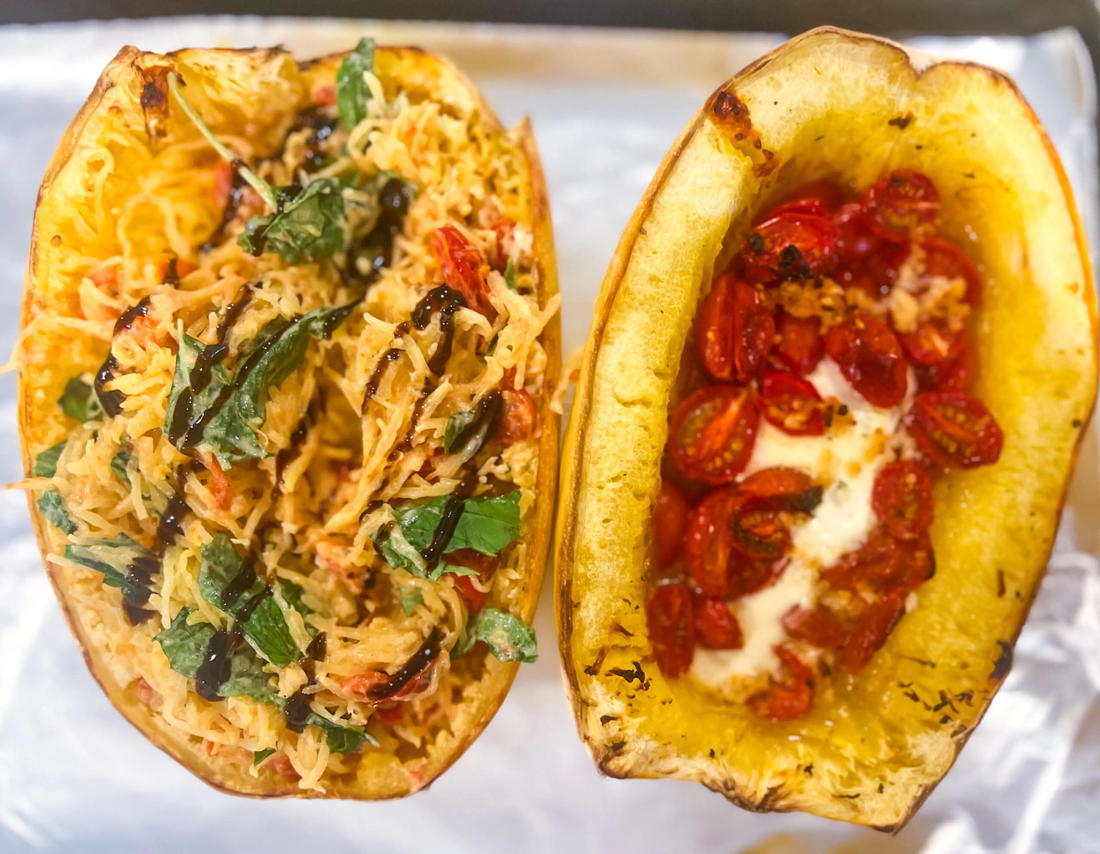 Baked Boursin Spaghetti Squash