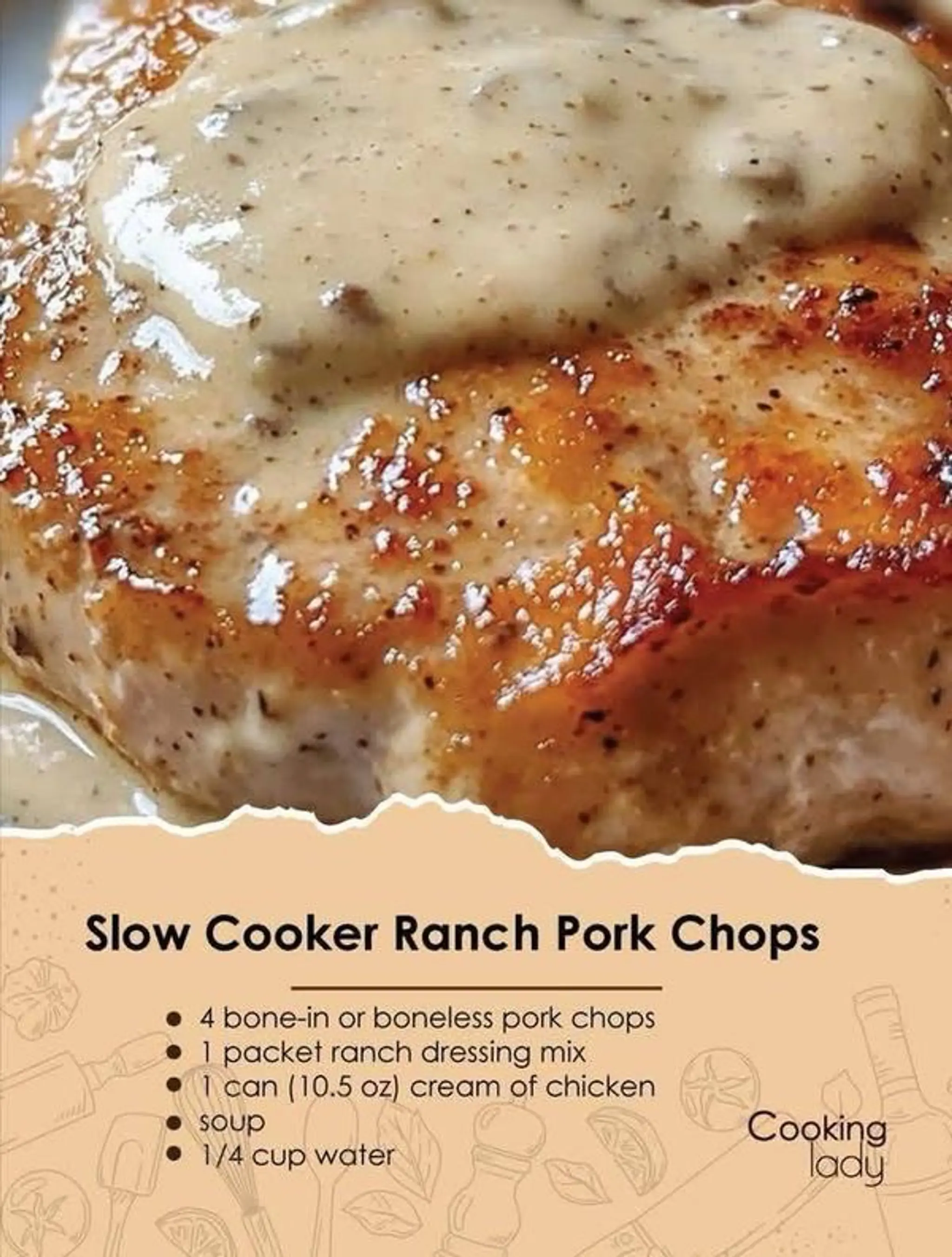Slow Cooker Ranch Pork Chops