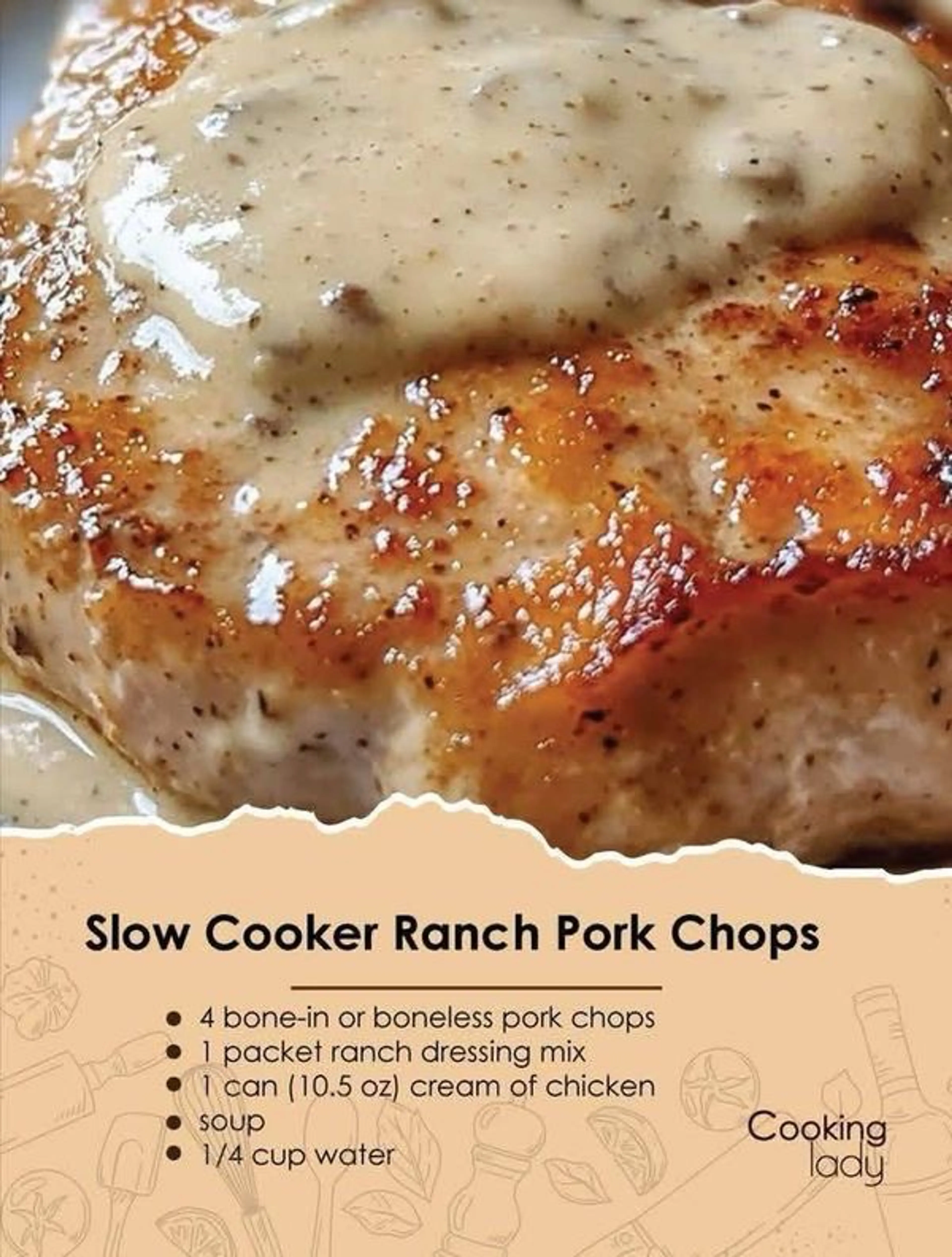 Slow Cooker Ranch Pork Chops
