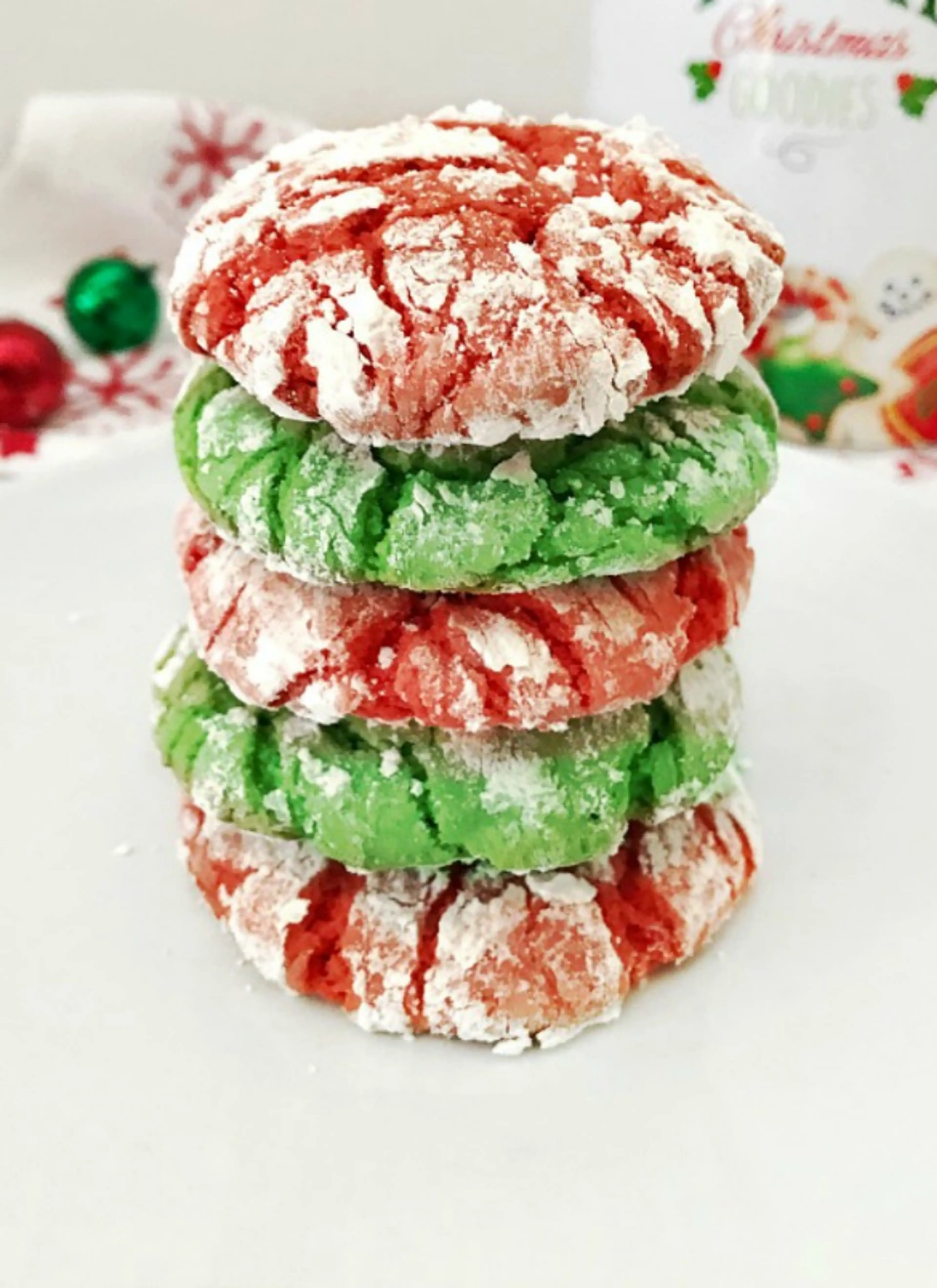 Christmas Crinkle Cookies