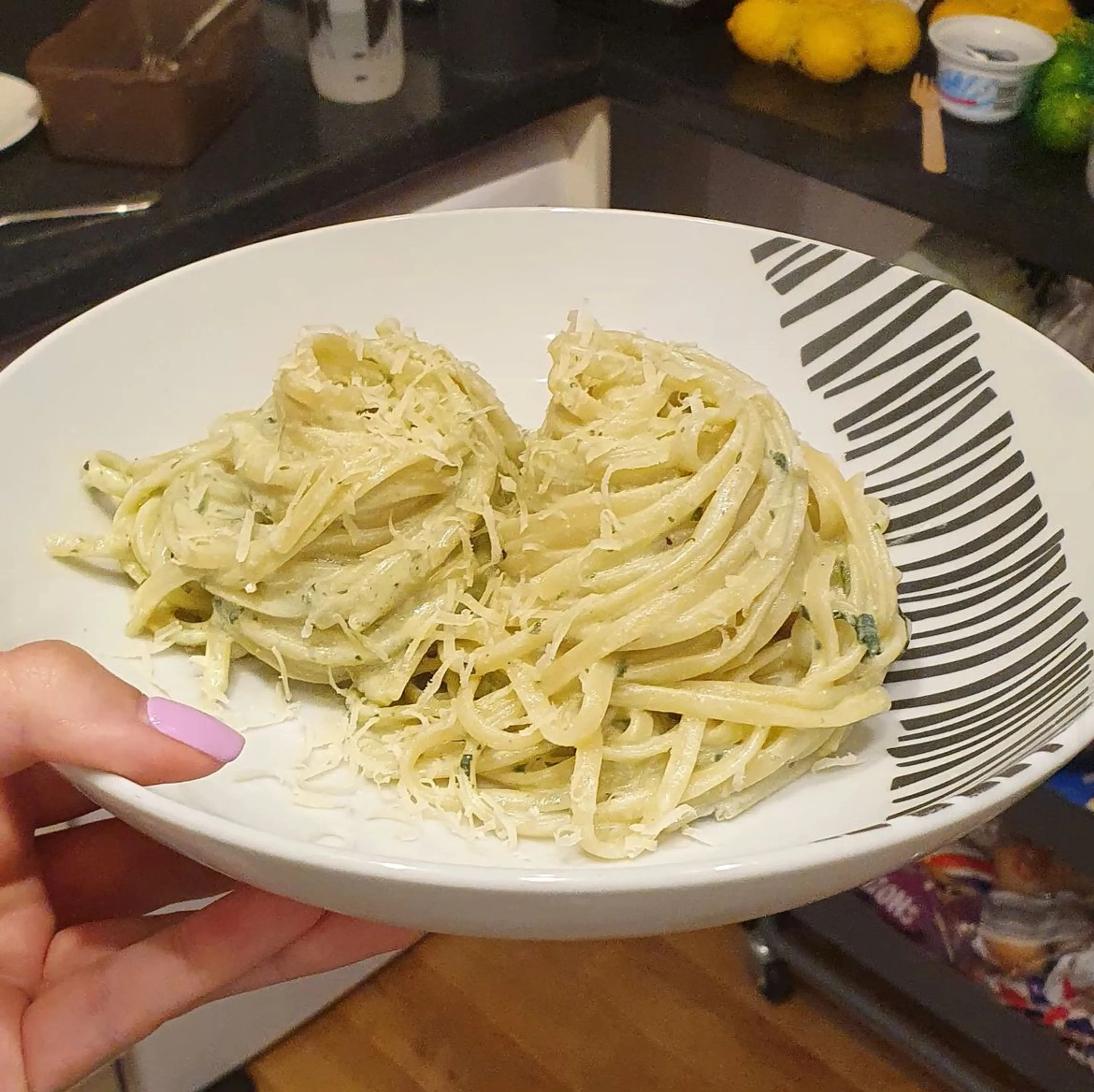 Creamy Basil and Ricotta Spaghetti