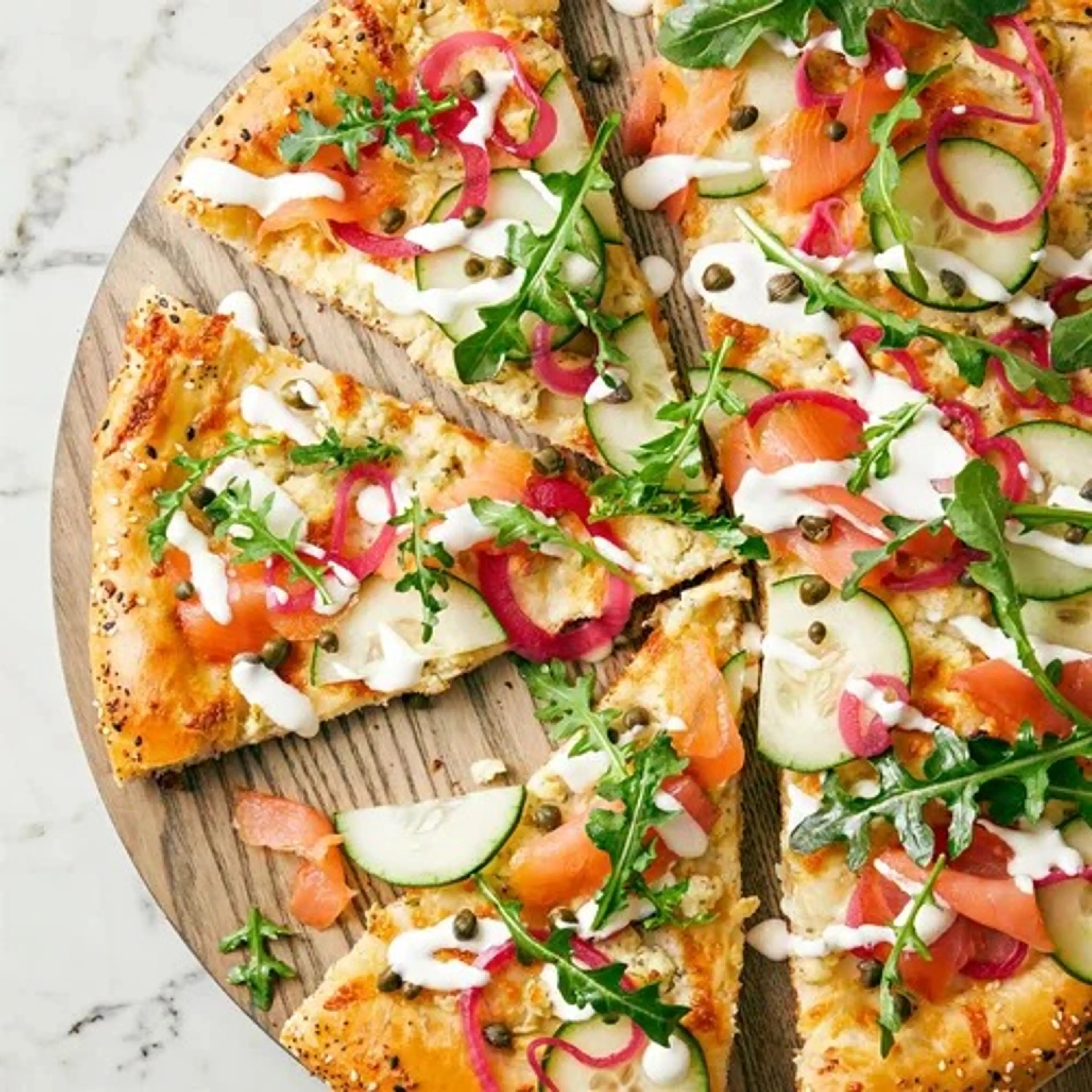 Everything Bagel Lox Brunch Pizza
