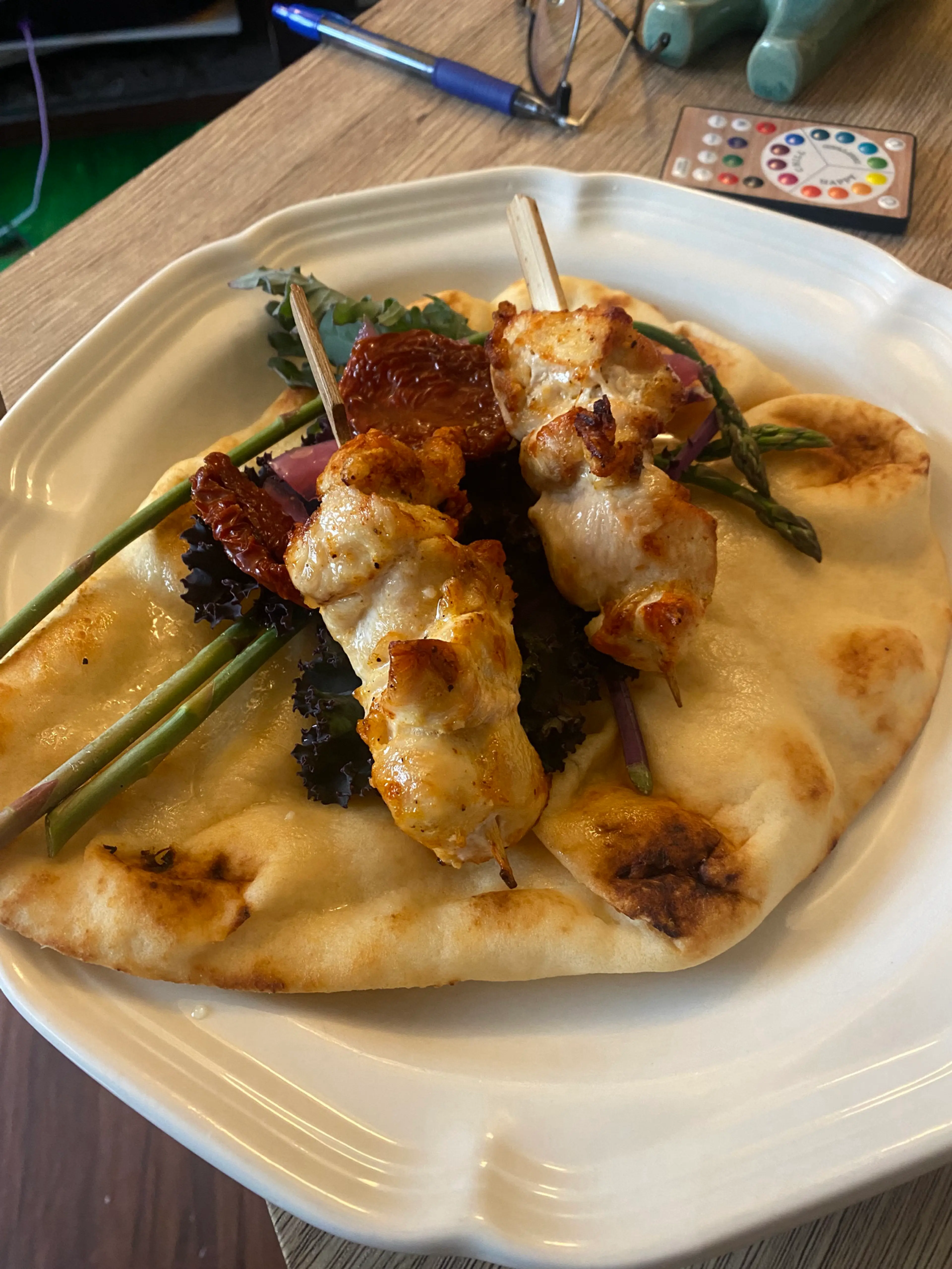 Garlic Parm Chicken Skewers