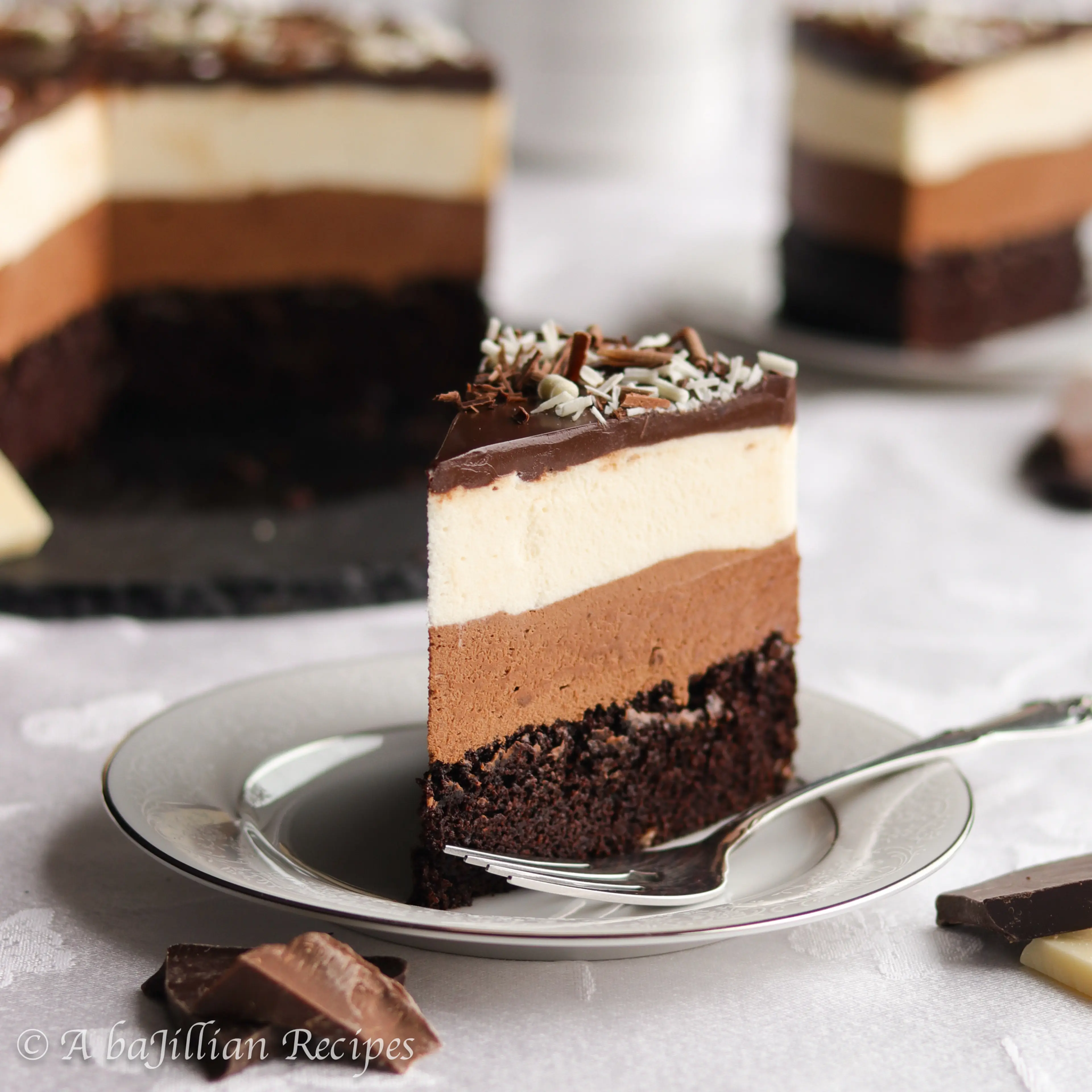 Triple Chocolate Mousse Torte