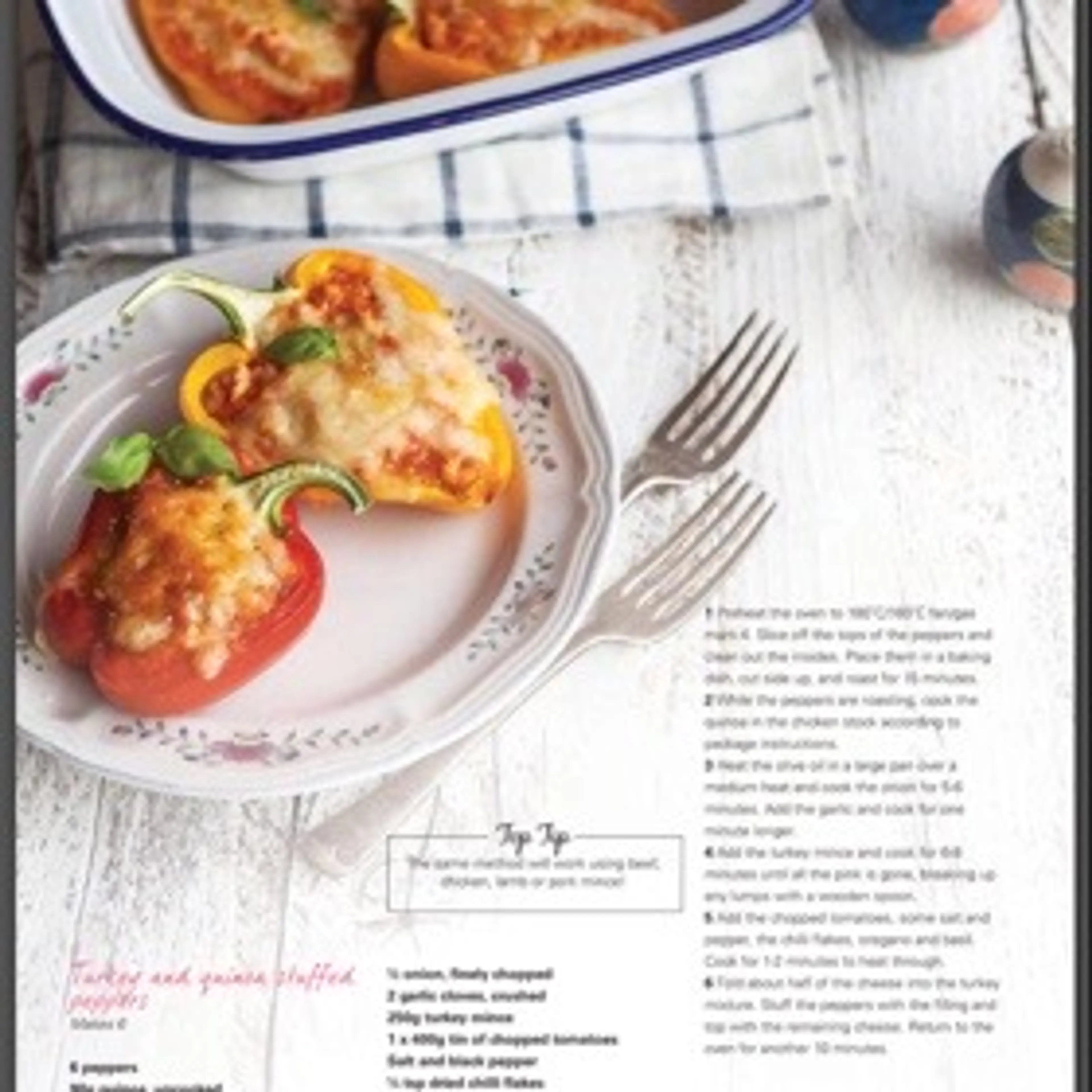 Turkey and quinoa stuffed peppers
