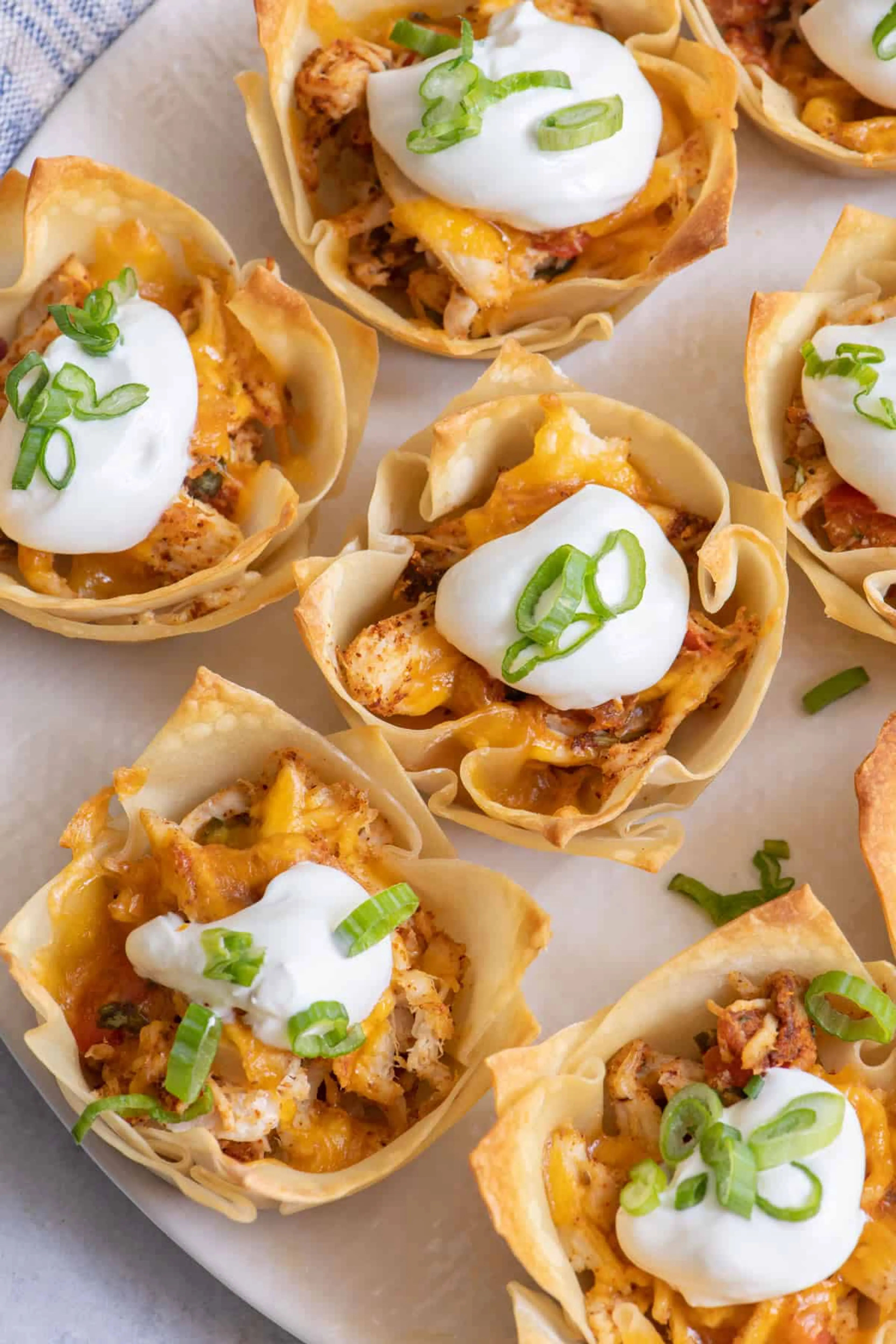 Taco Cups with Chicken and Cheese
