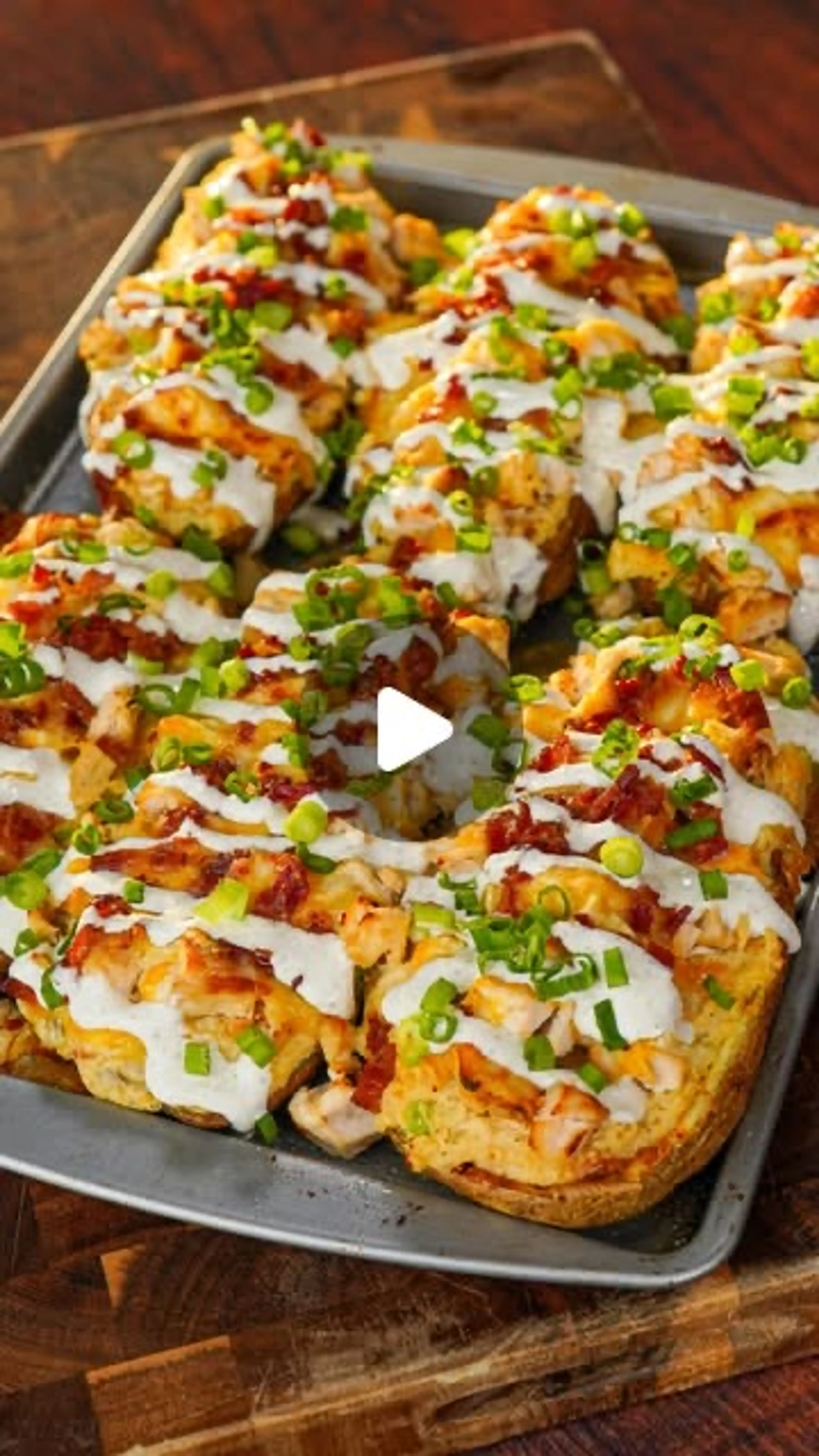 Chicken, Bacon, Ranch Twice Baked Loaded Potatoes