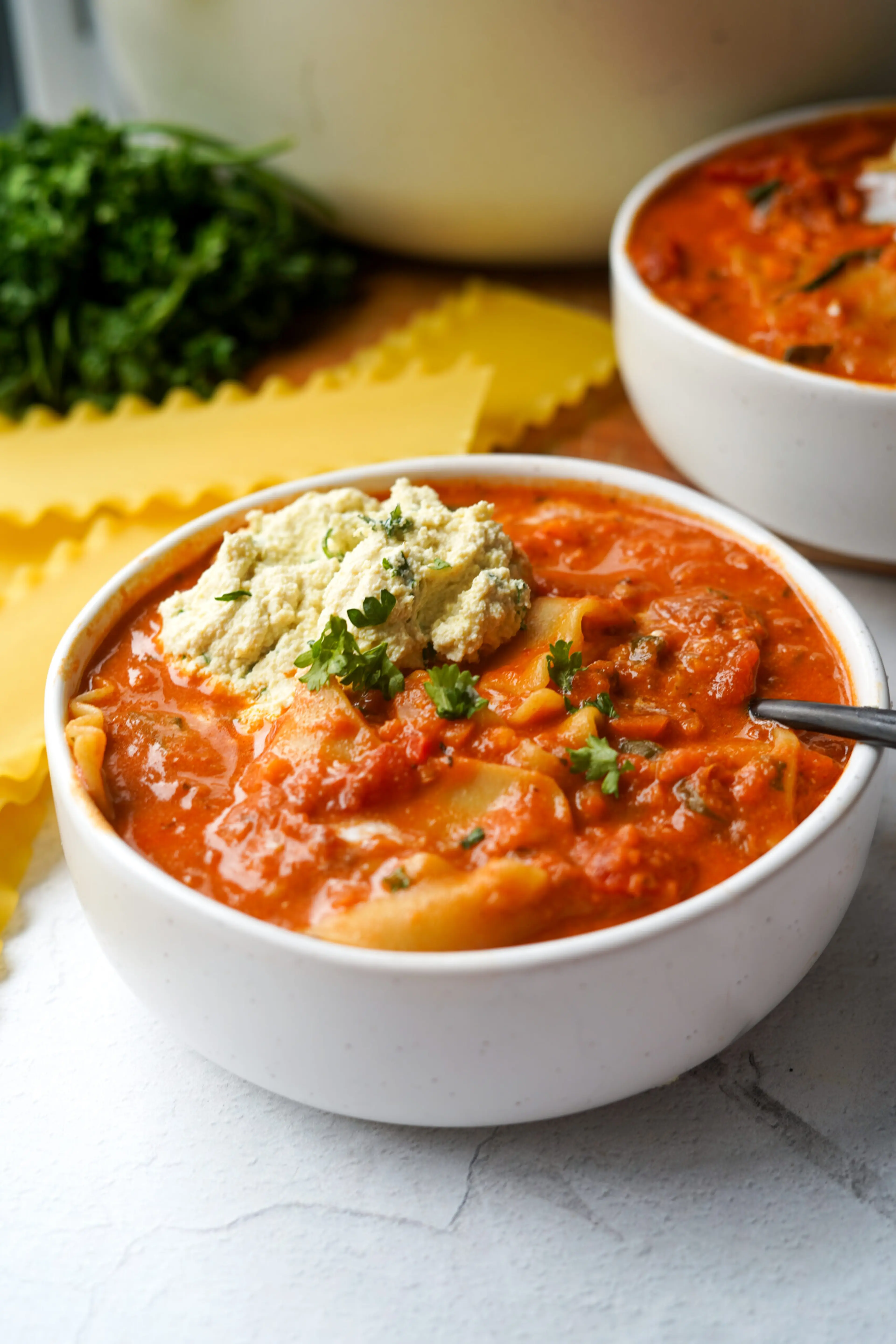 Vegan Lasagna Soup