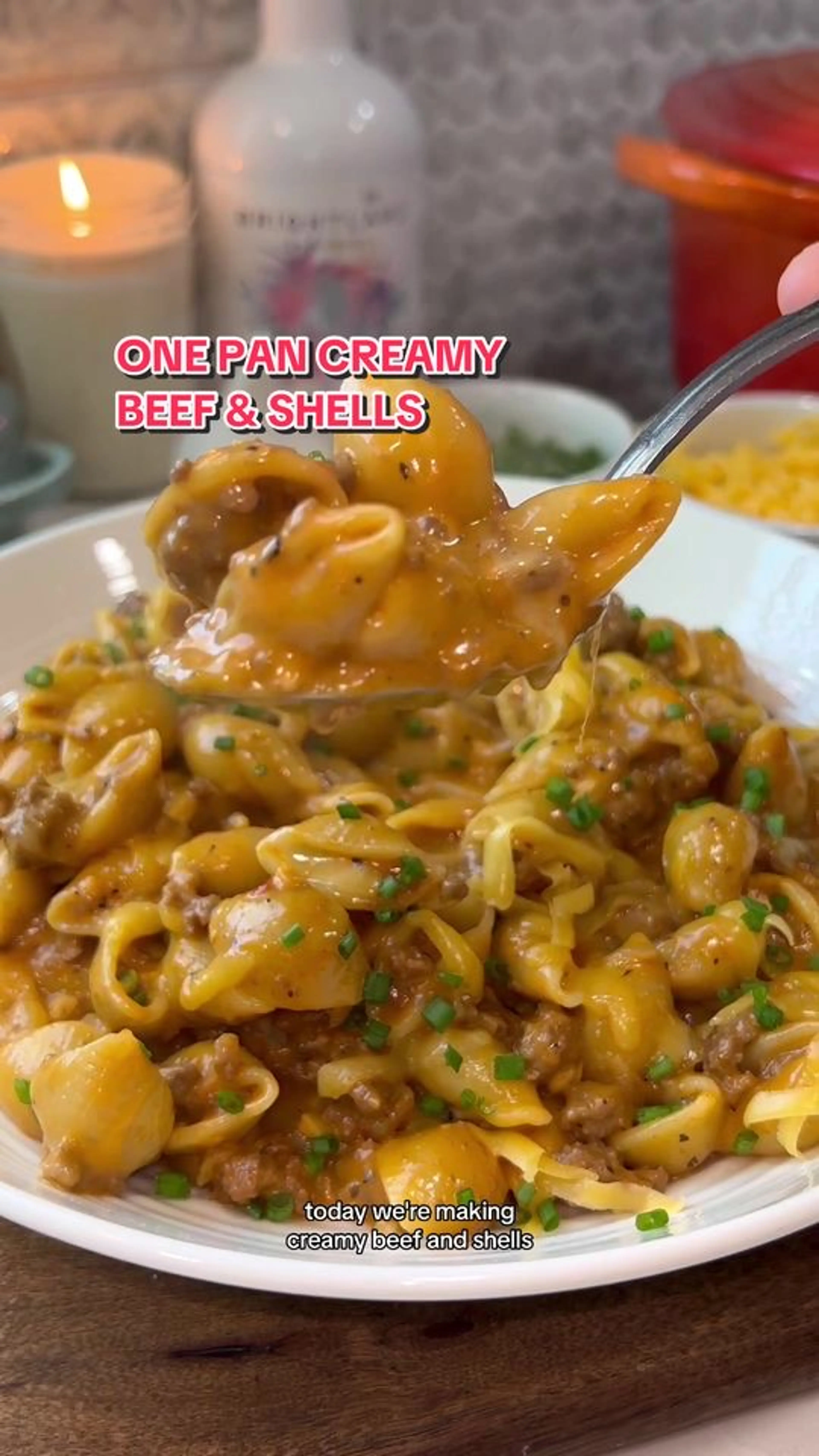 Creamy Beef and Shells