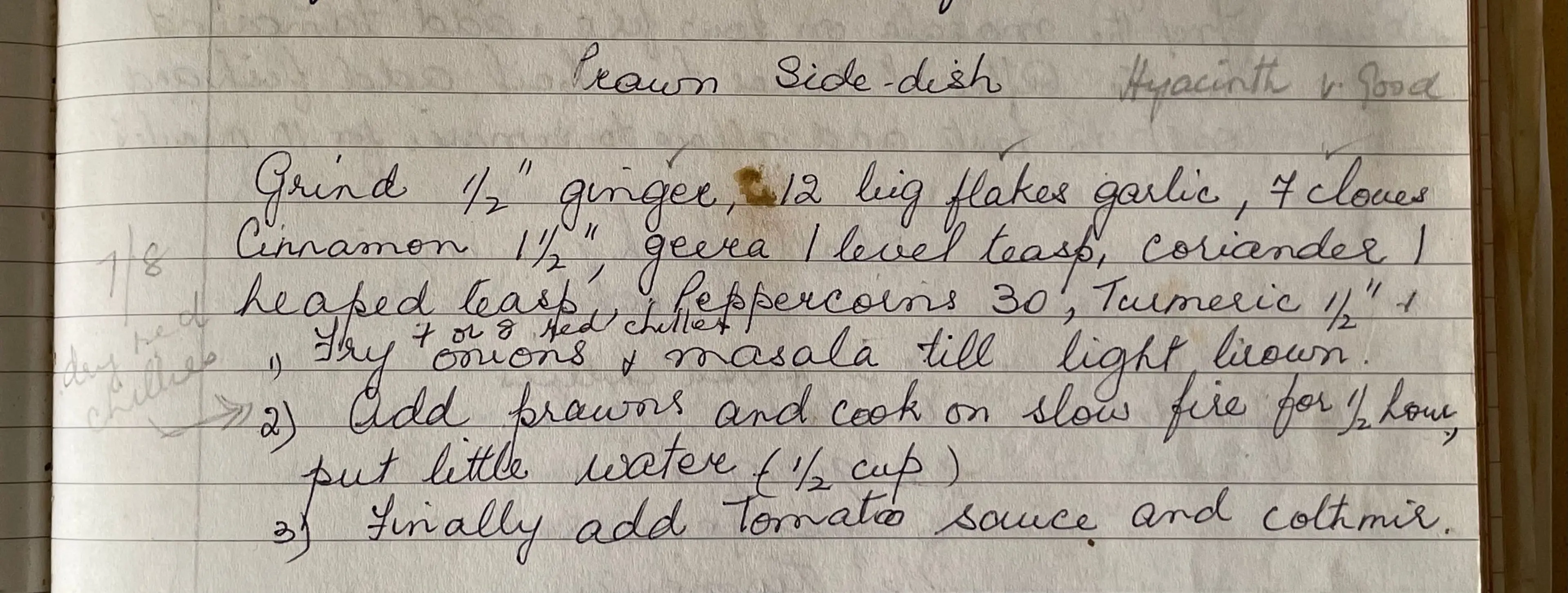 Hyacinth’s Prawn Recipe
