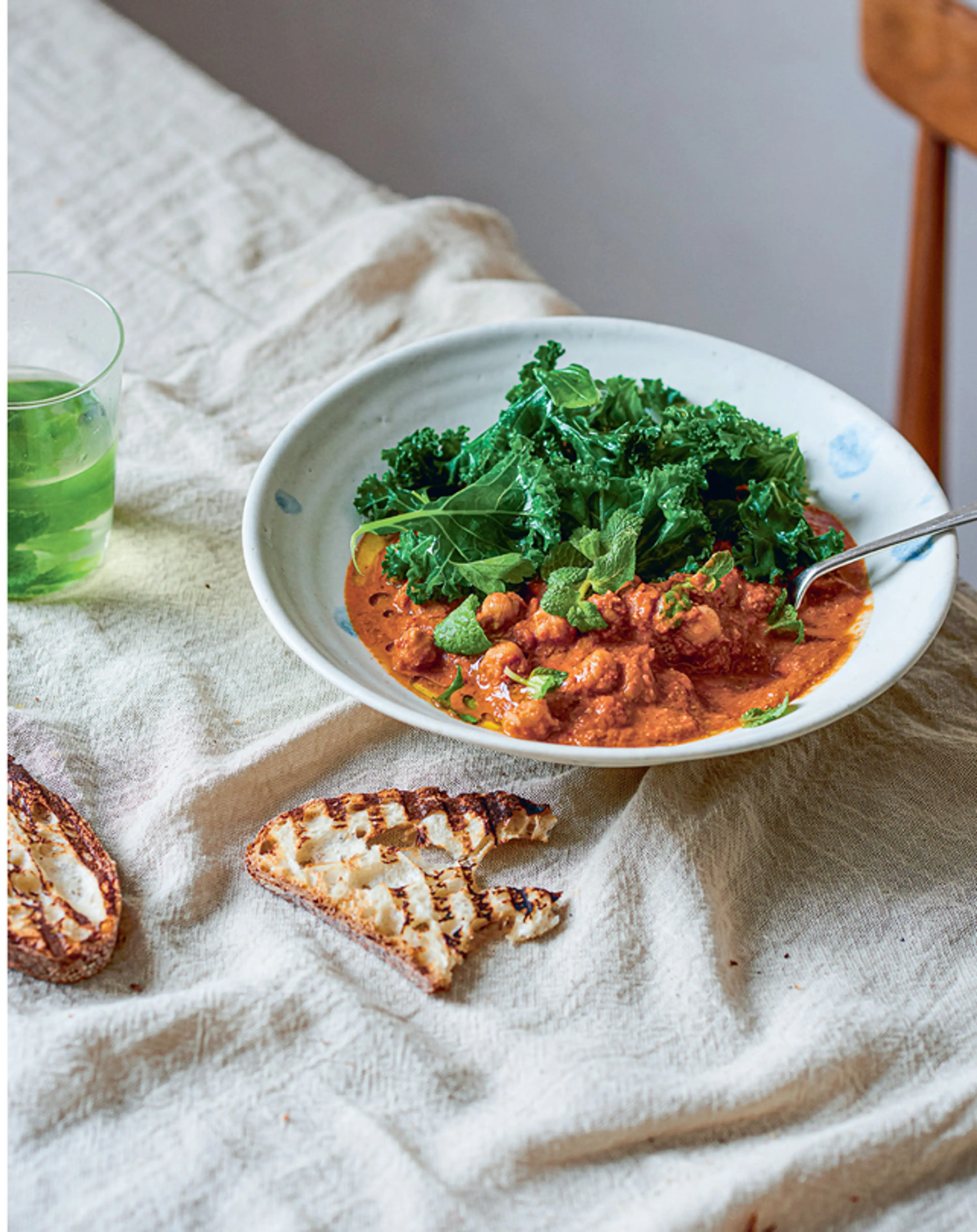 Muhammara chickpea stew