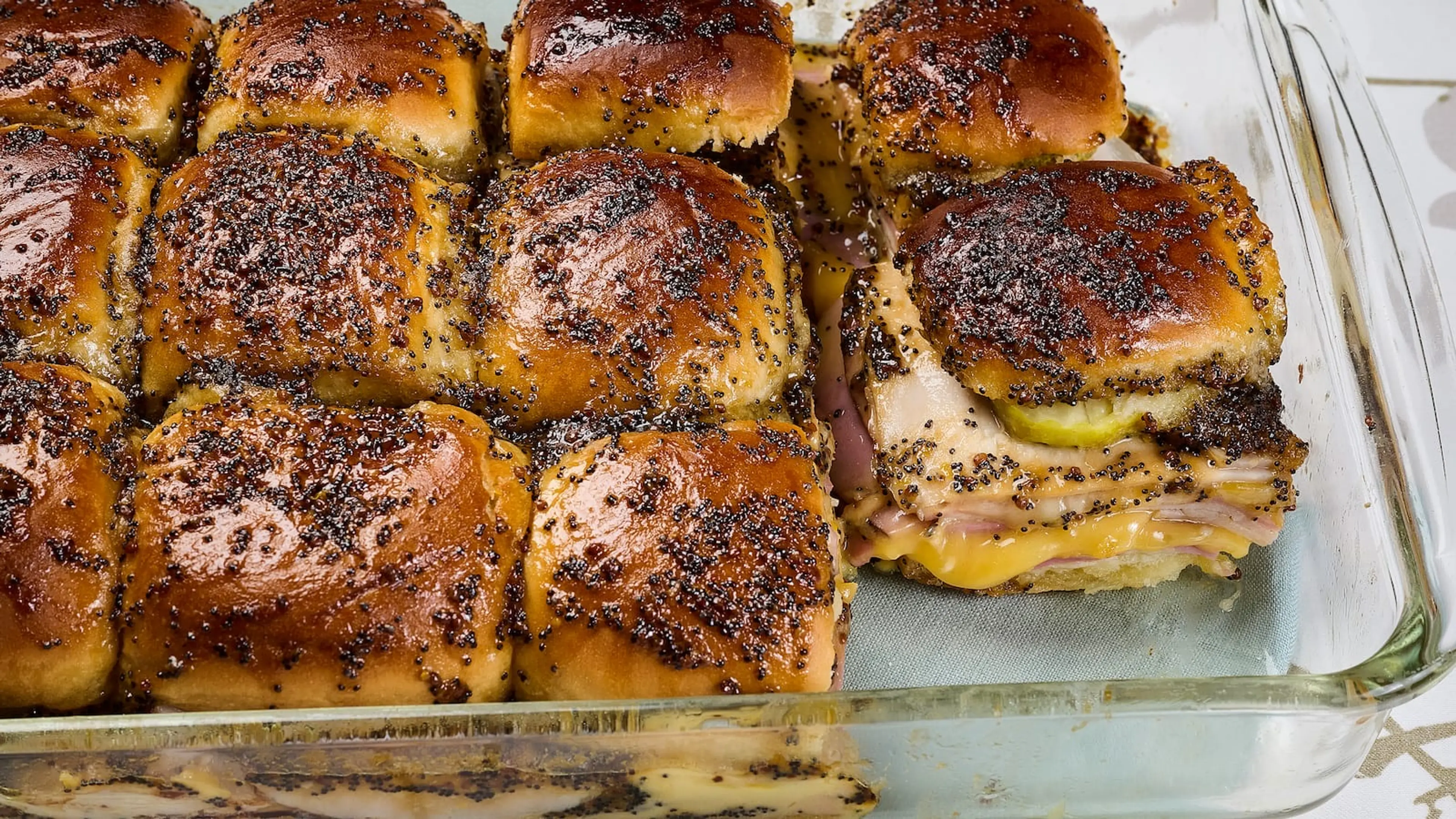 Sticky Ham, Turkey and Cheese Sandwiches