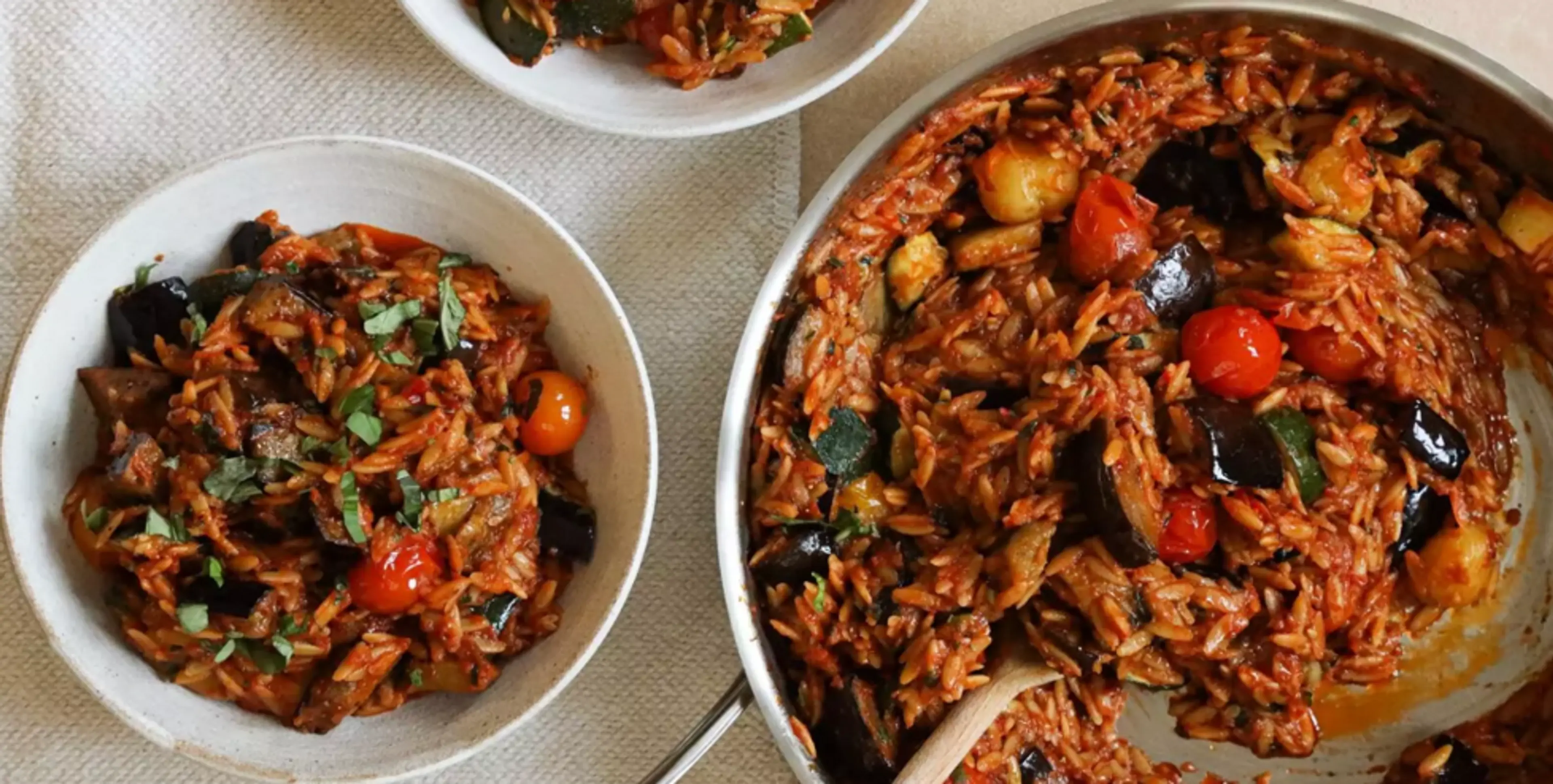 Roast Ratatouille Orzo