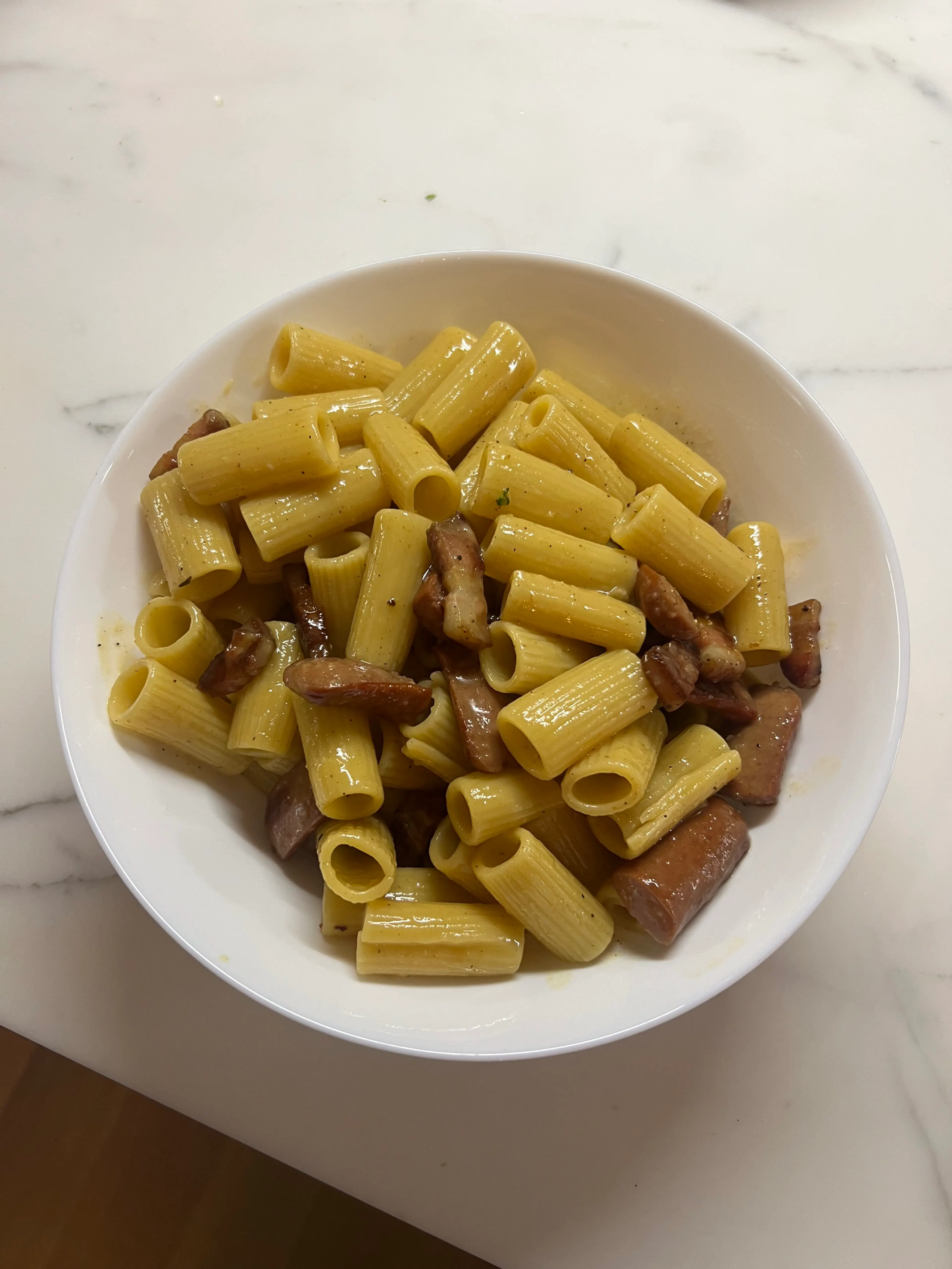 Hotdog Carbonara