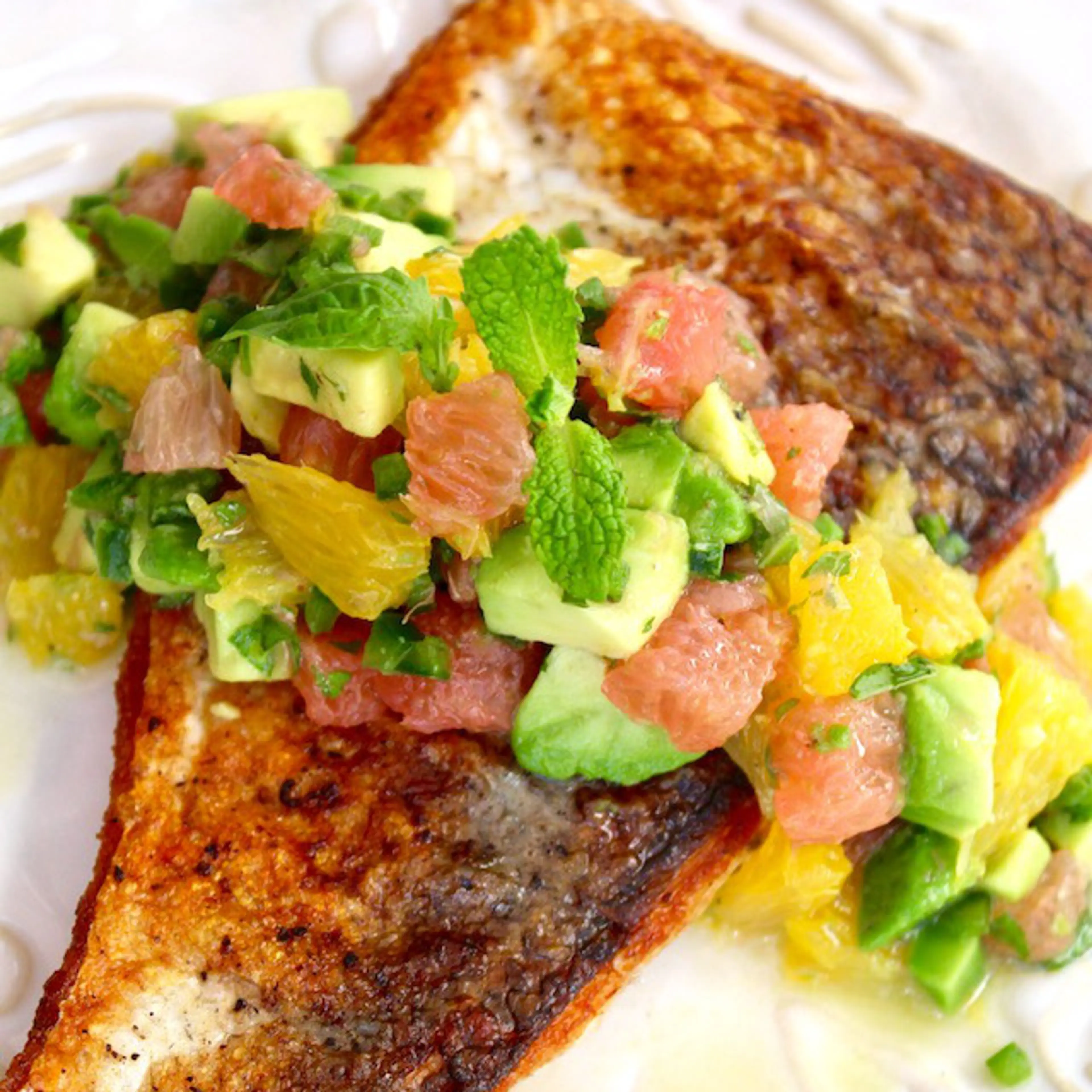 Lake Whitefish Recipe with Citrus Avocado Salsa