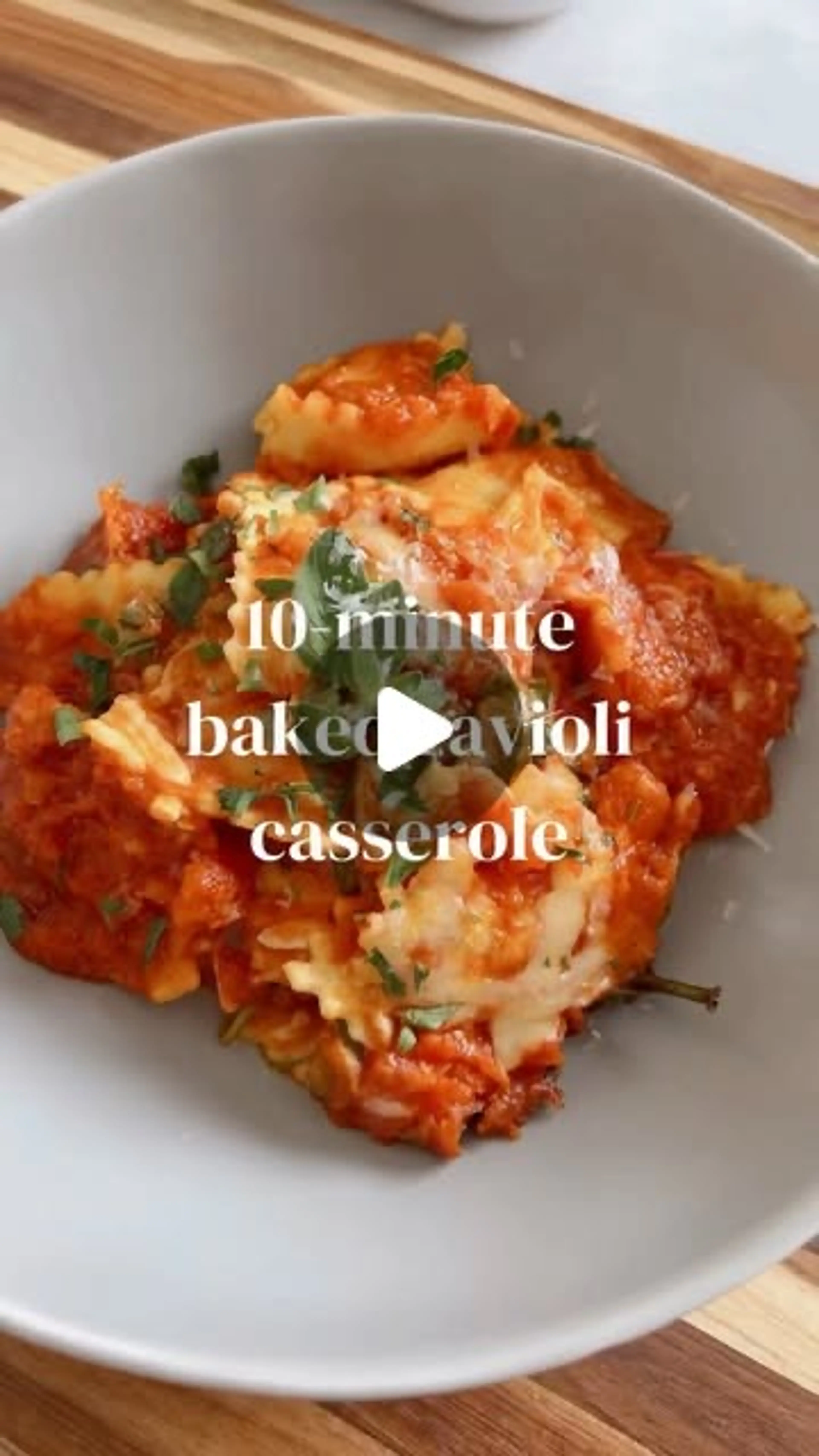 10-minute Baked Ravioli Casserole