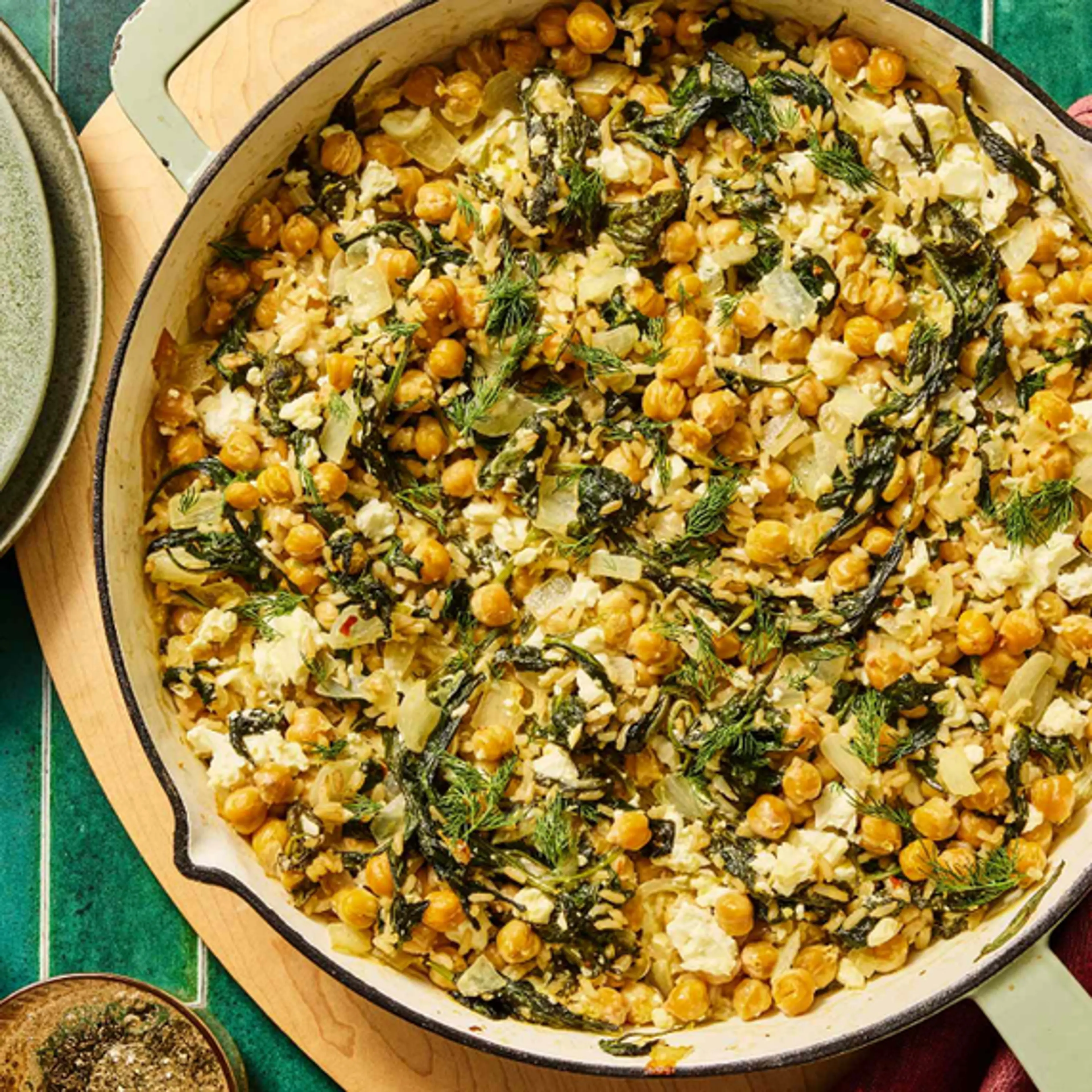 Chickpea Casserole with Spinach & Feta