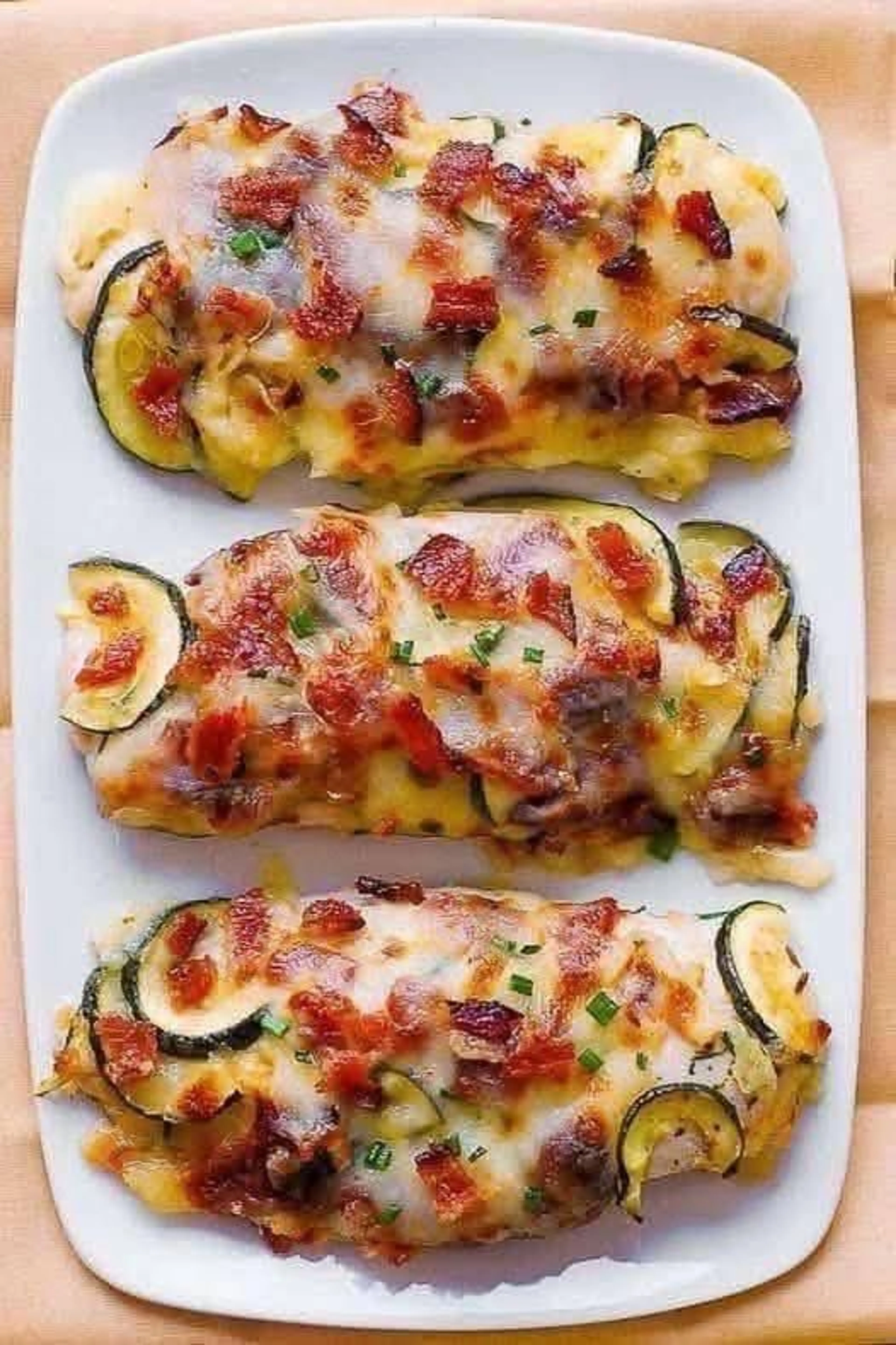 Baked Chicken Zucchini with Bacon Is a Low Carb Dinner Packe