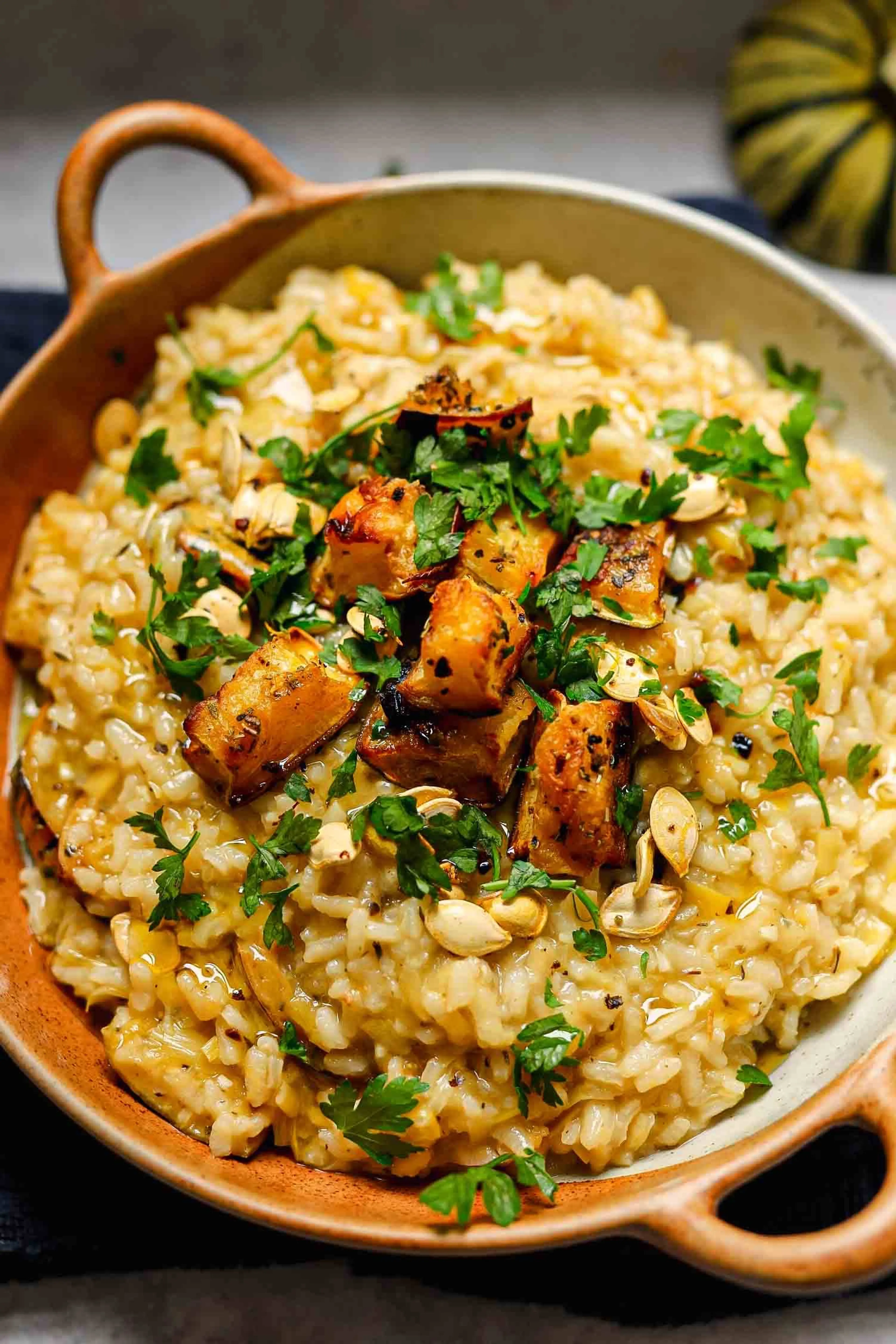 Roasted Pumpkin and Leek Risotto