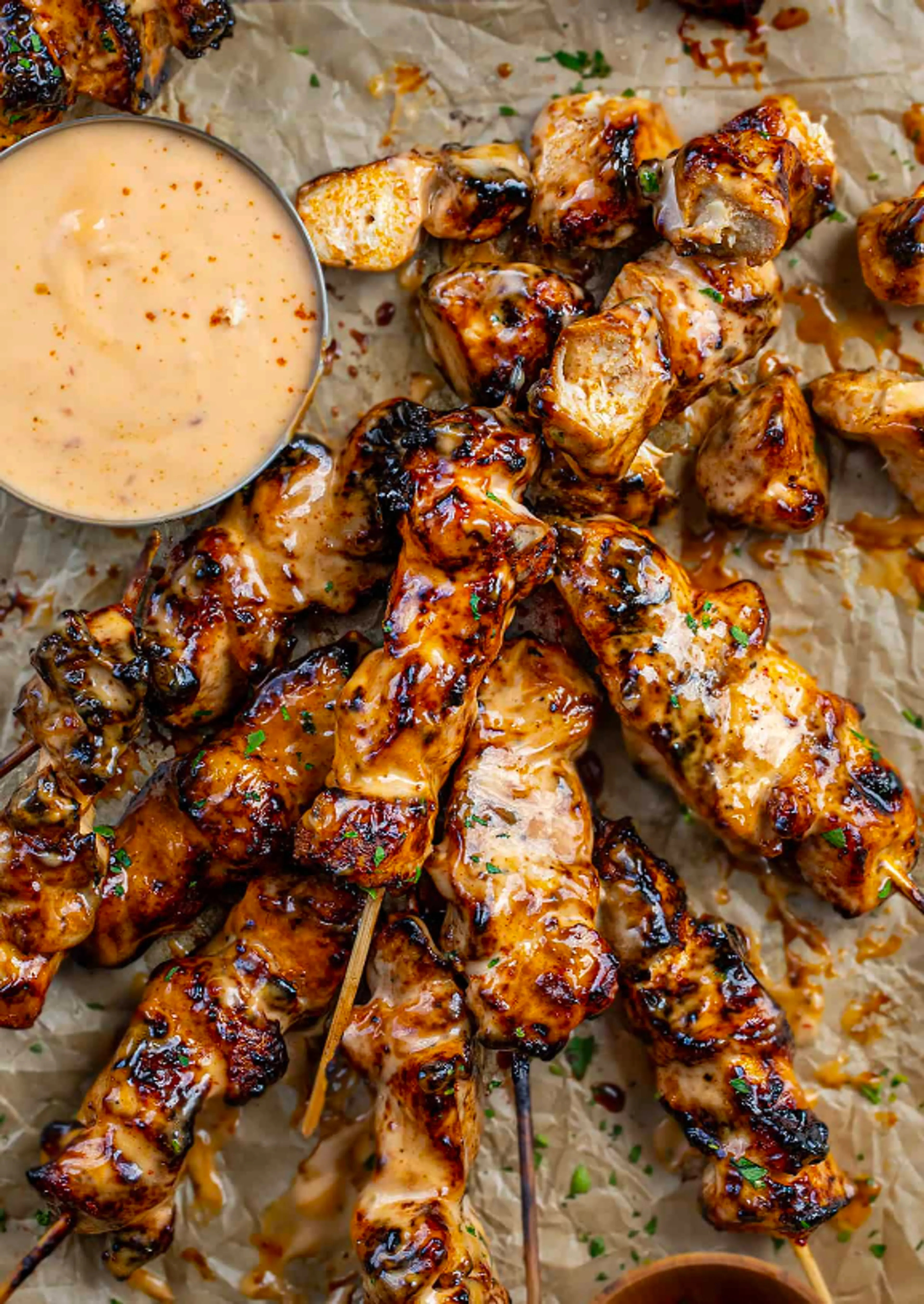 Bang Bang Chicken Skewers