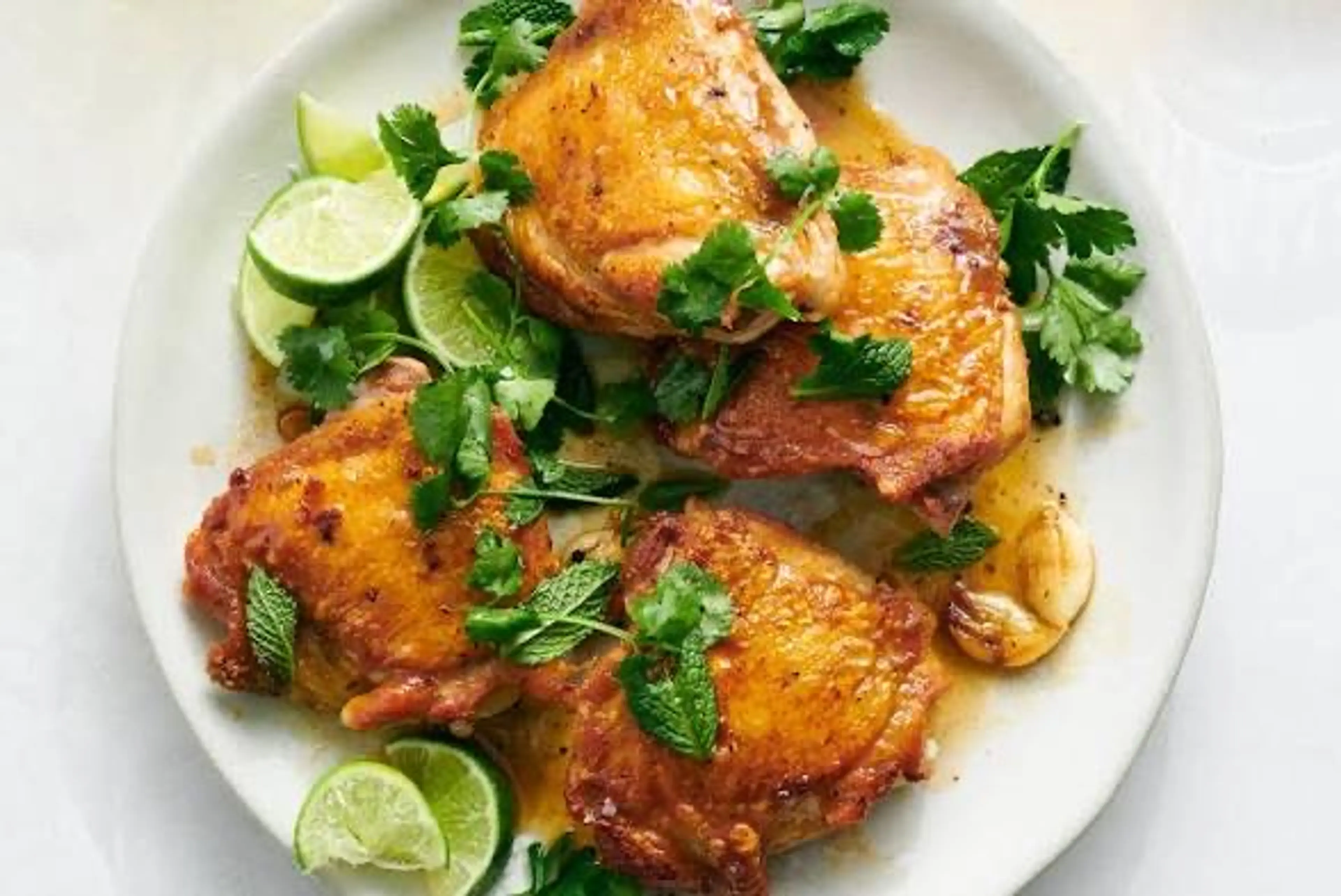 Crispy Chicken with Lime Butter