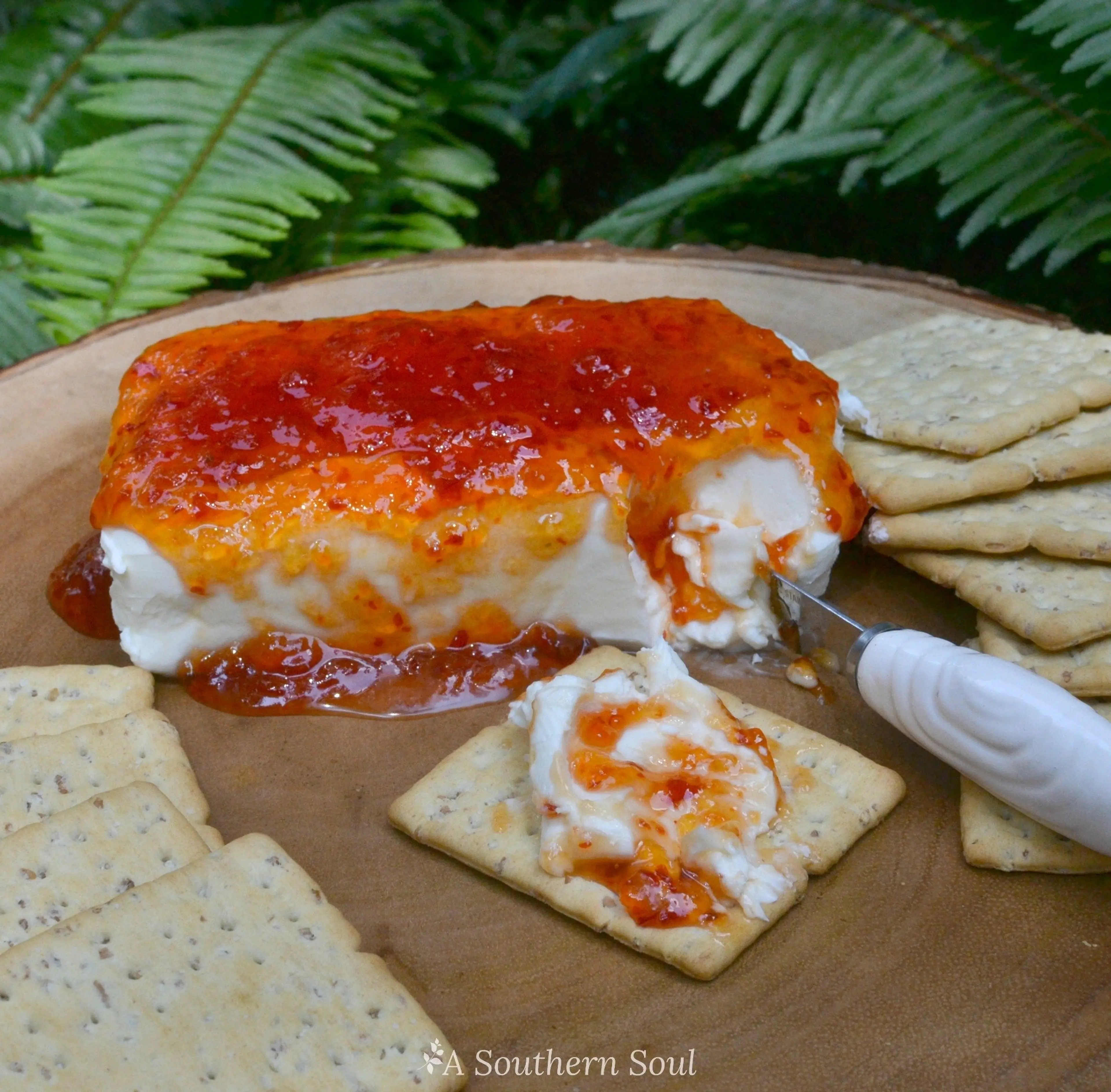 Cream Cheese & Red Pepper Jelly Appetizer