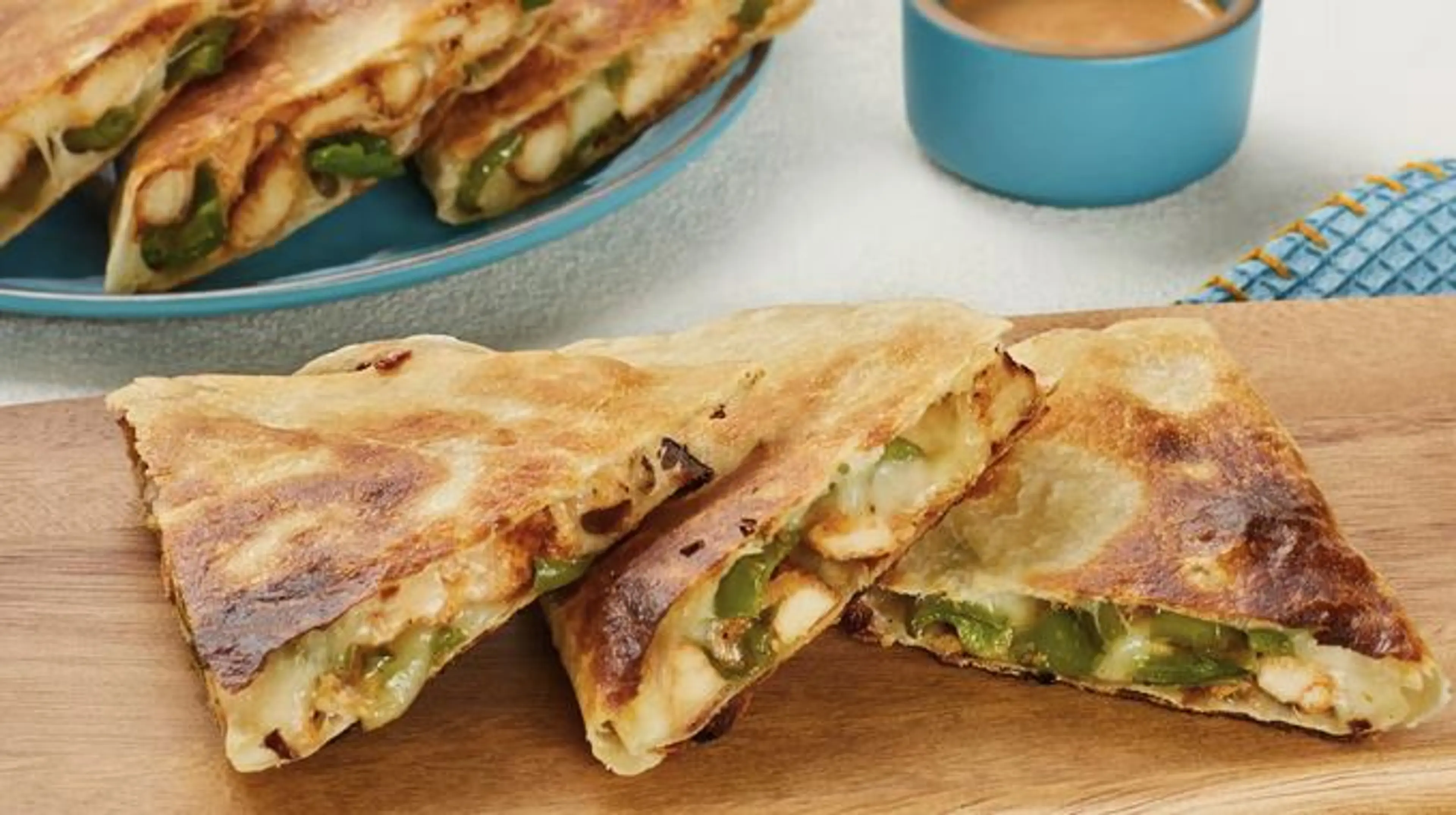 EP Cheesy Chicken & Pepper Quesadillas