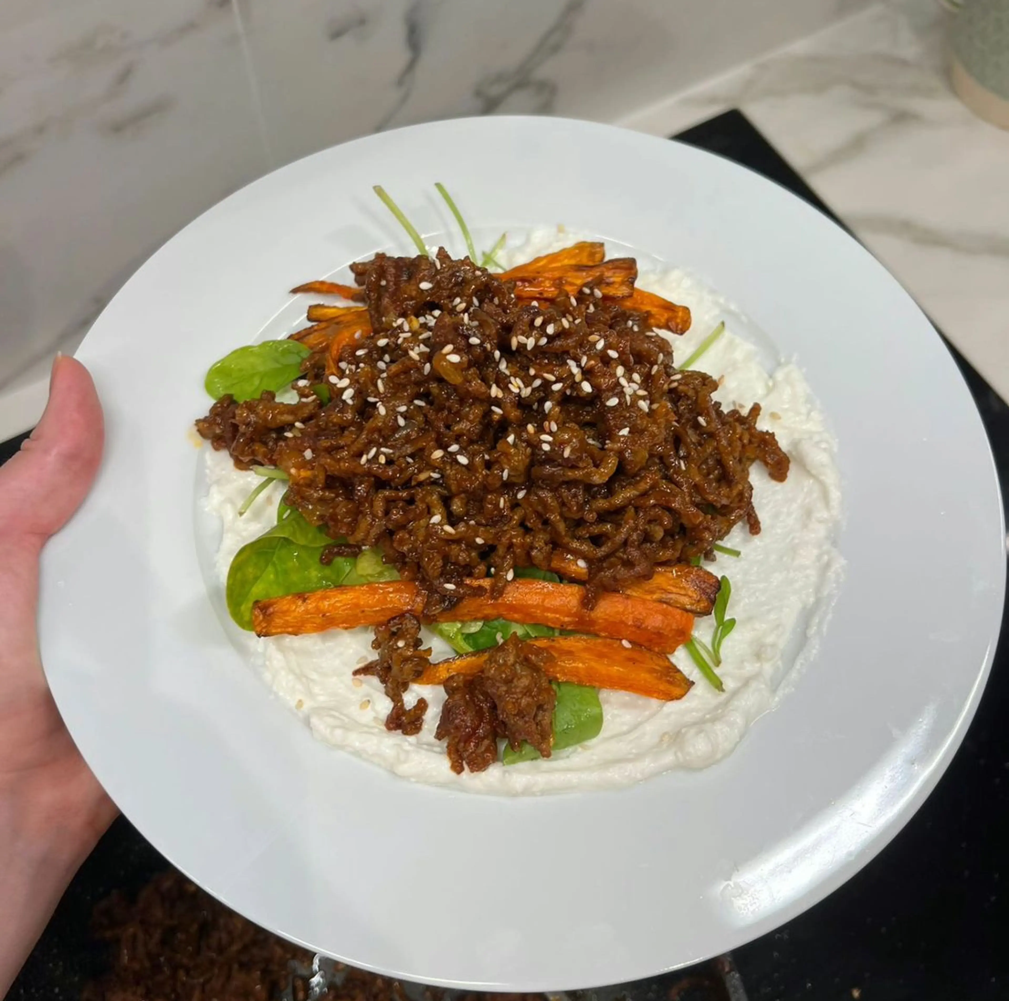 Honey Harissa Carrots With Whipped Feta