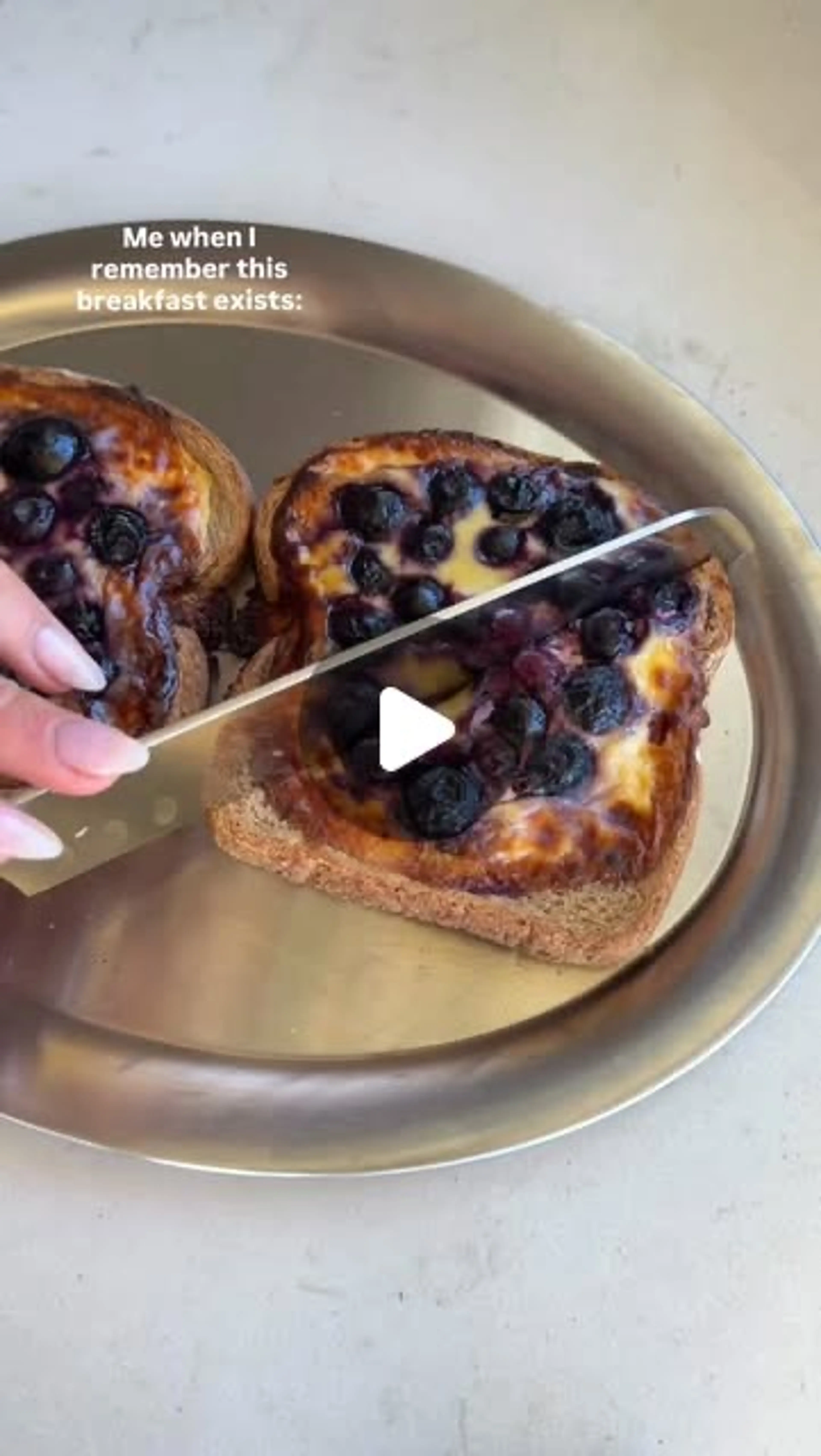 Blueberry Custard Toast