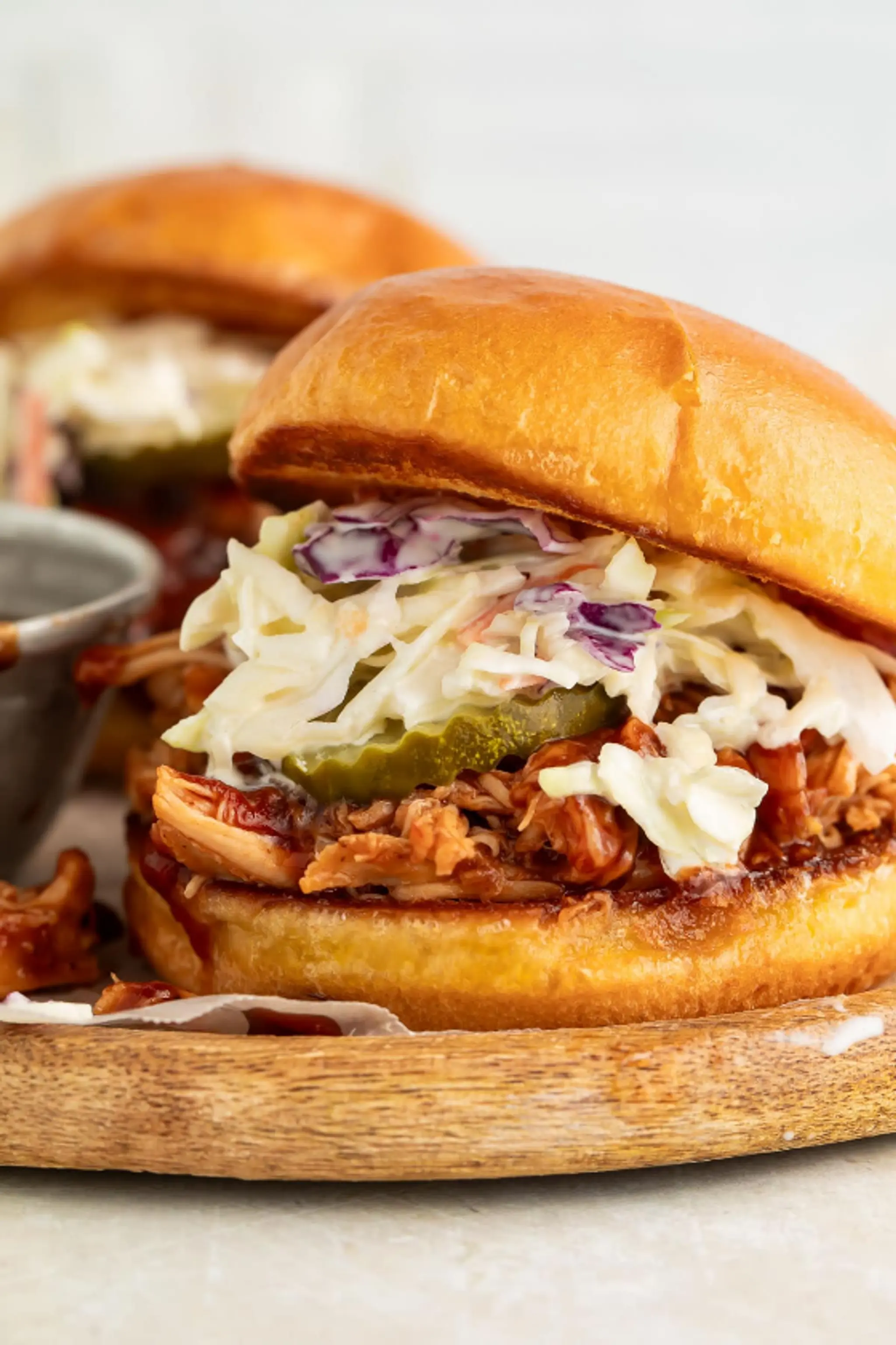 Crockpot BBQ Chicken Sandwiches
