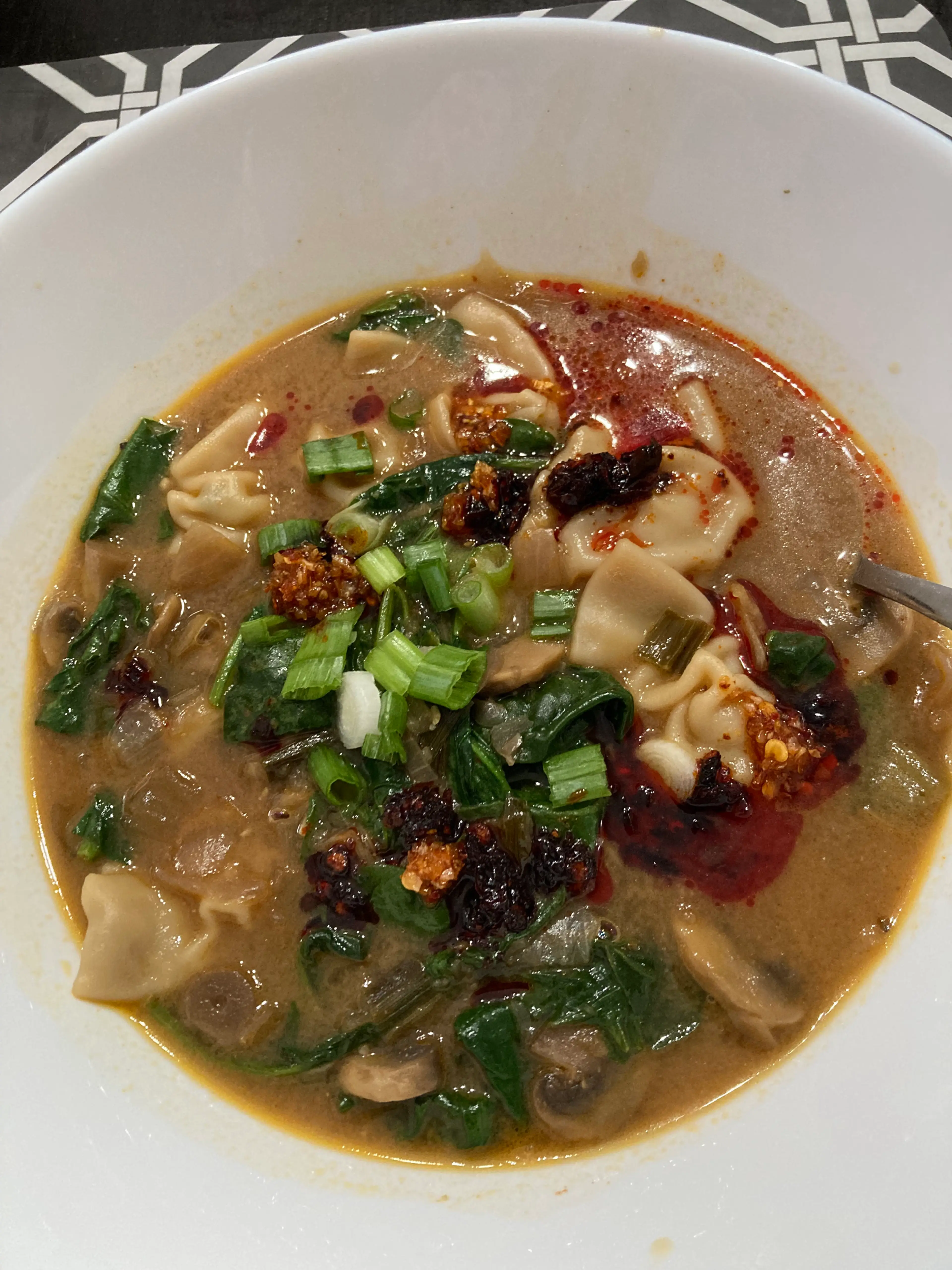 Miso Ginger Veggie Gyoza Soup