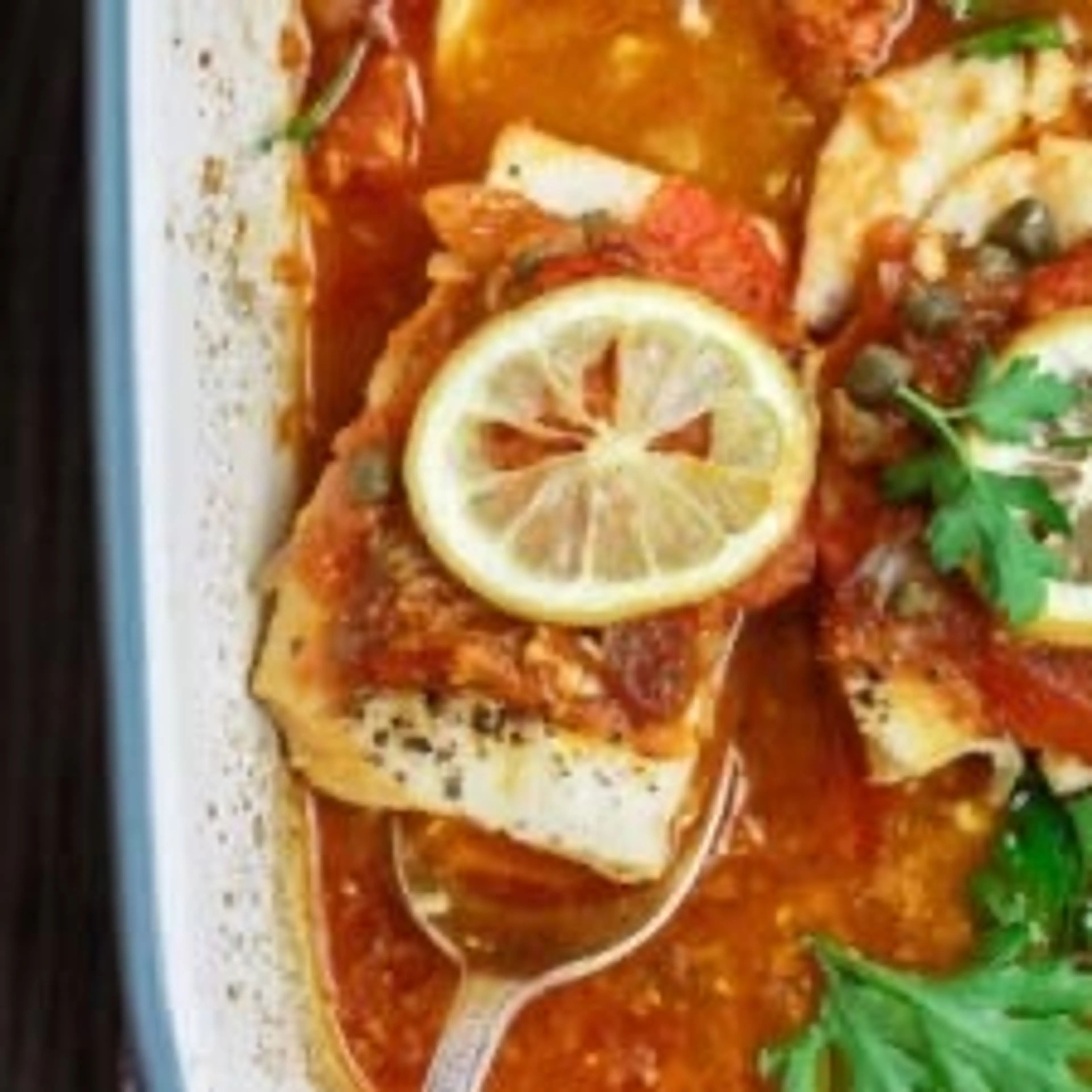 Mediterranean Baked Fish Recipe with Tomatoes and Capers