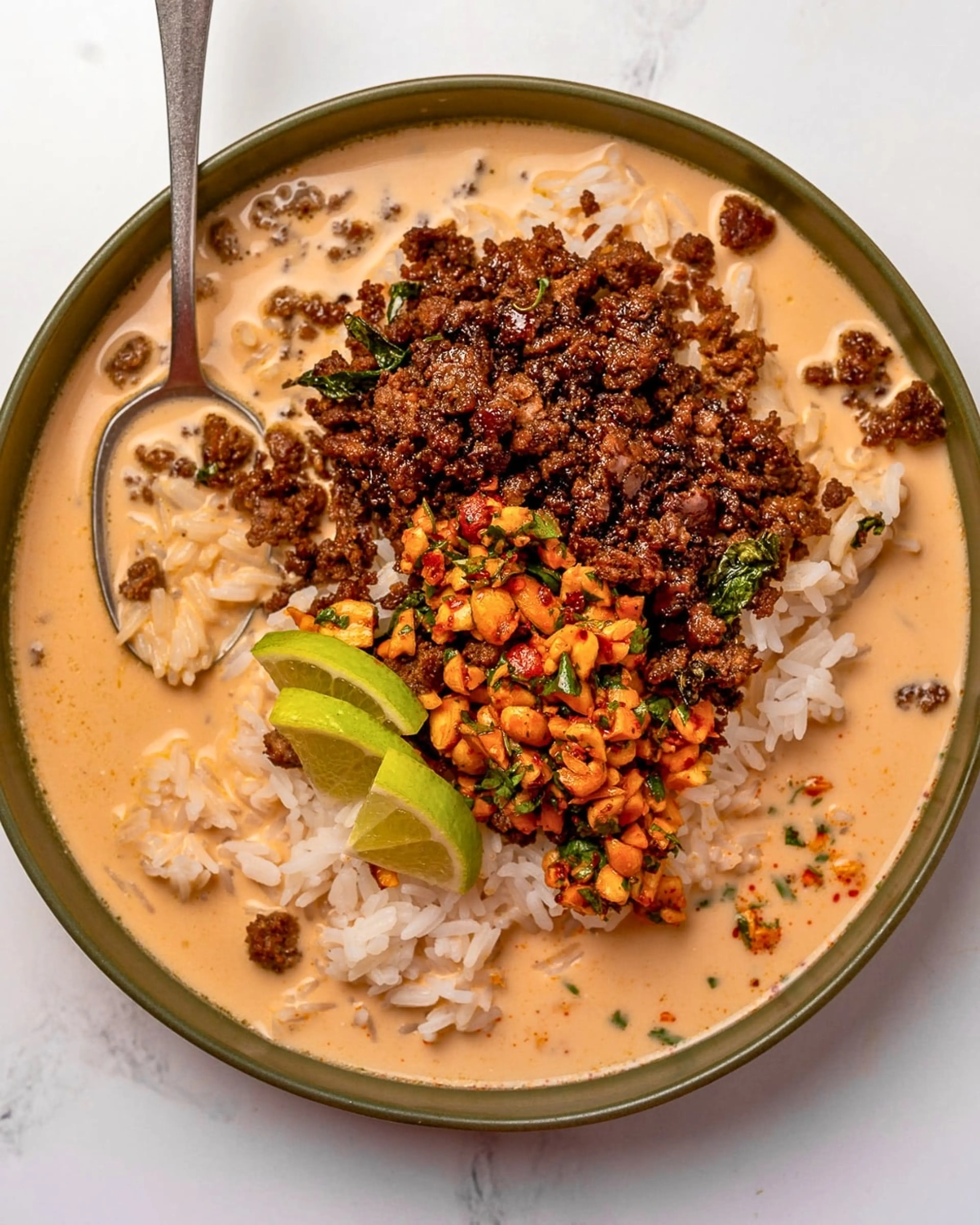 Thai Peanut Brothy Rice Bowls