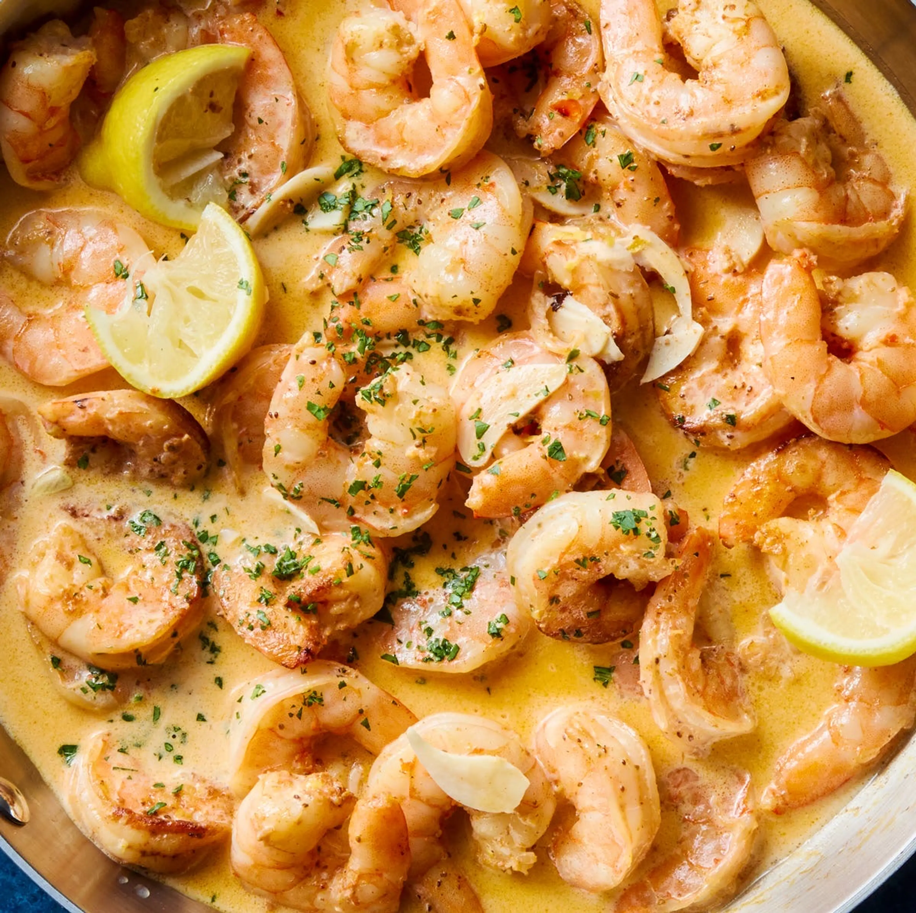 Creamy Lemon Garlic Shrimp