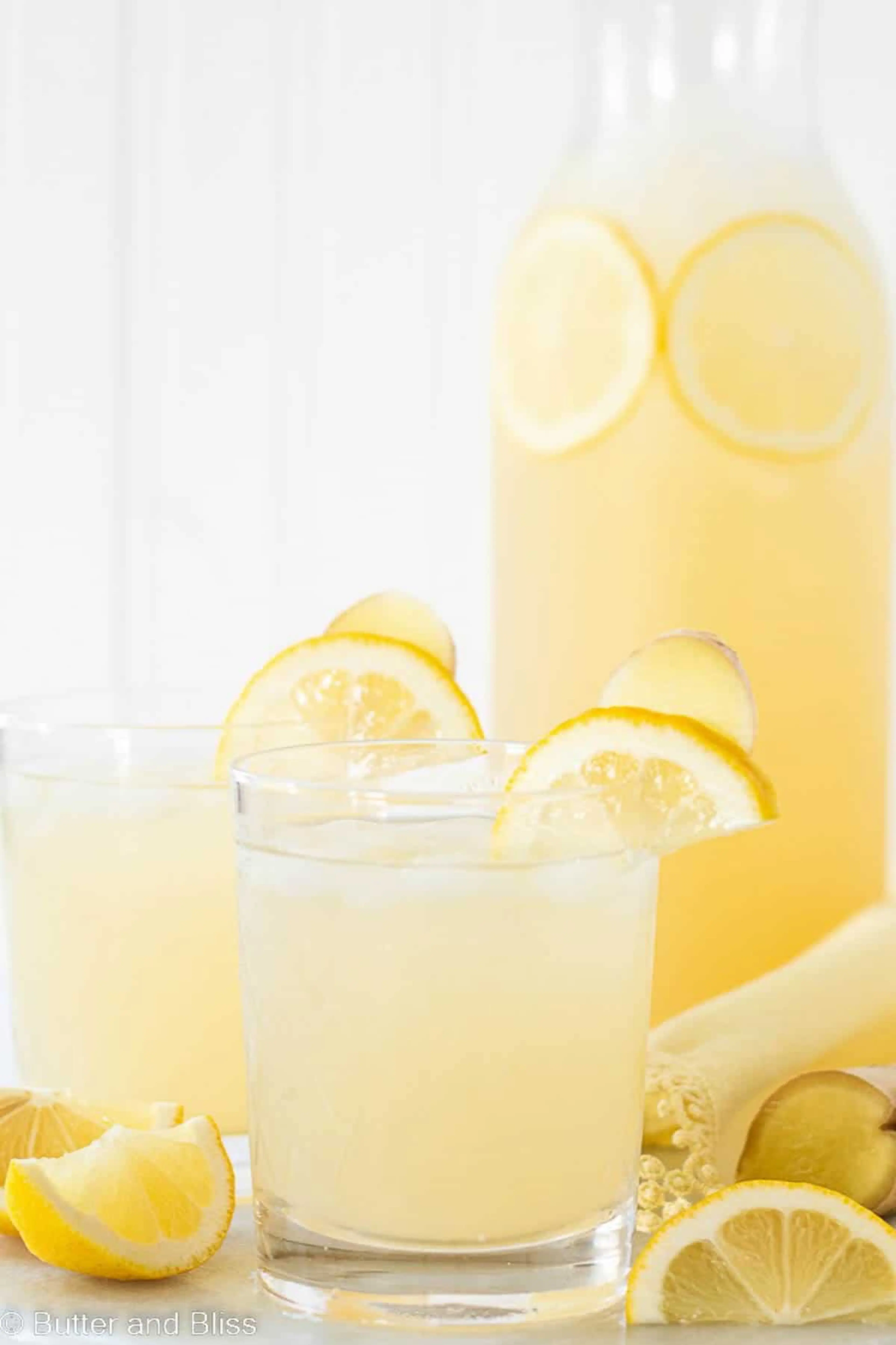 Ginger Lemonade Sweetened With Honey