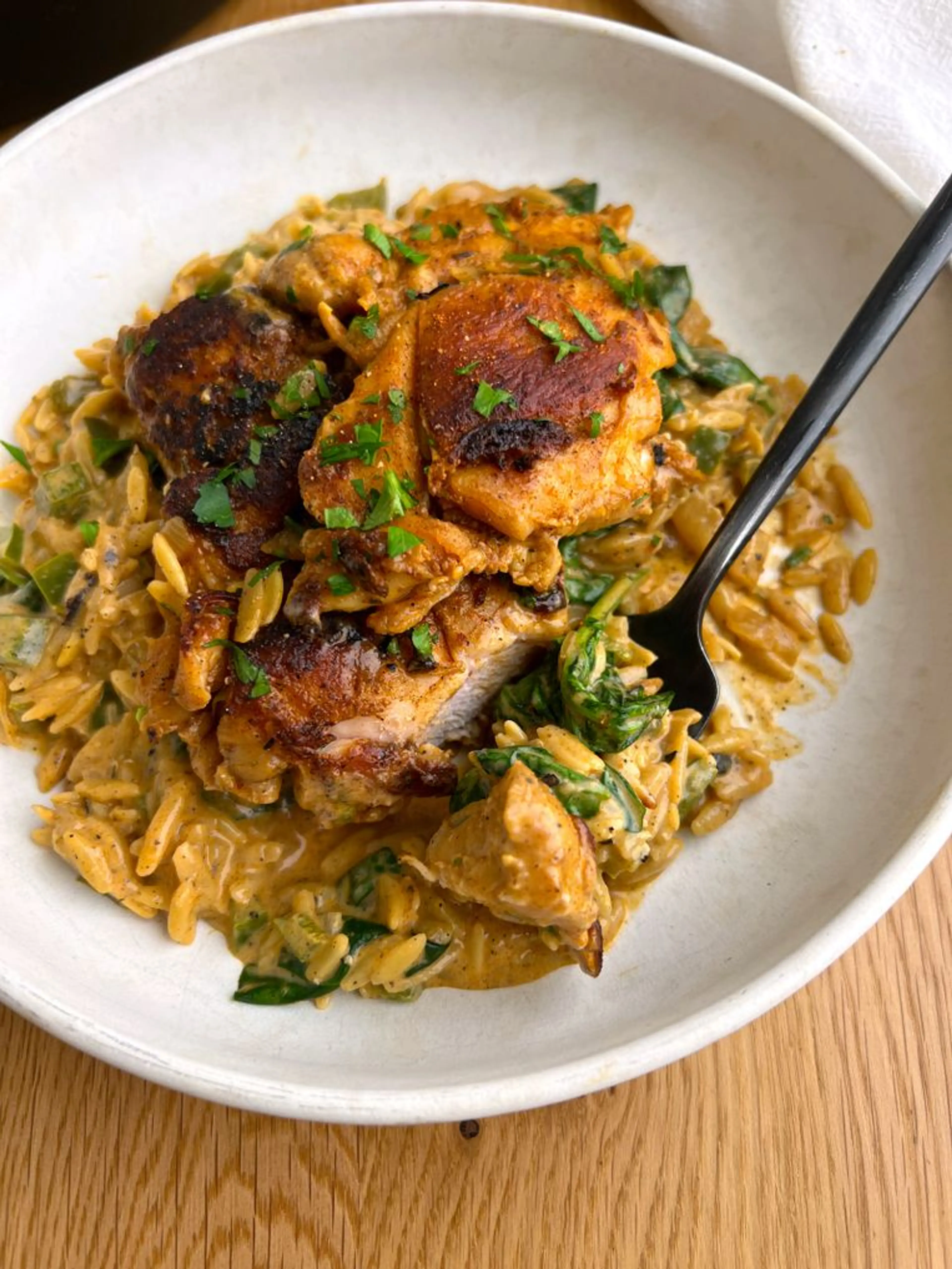 Creamy Cajun Chicken Orzo